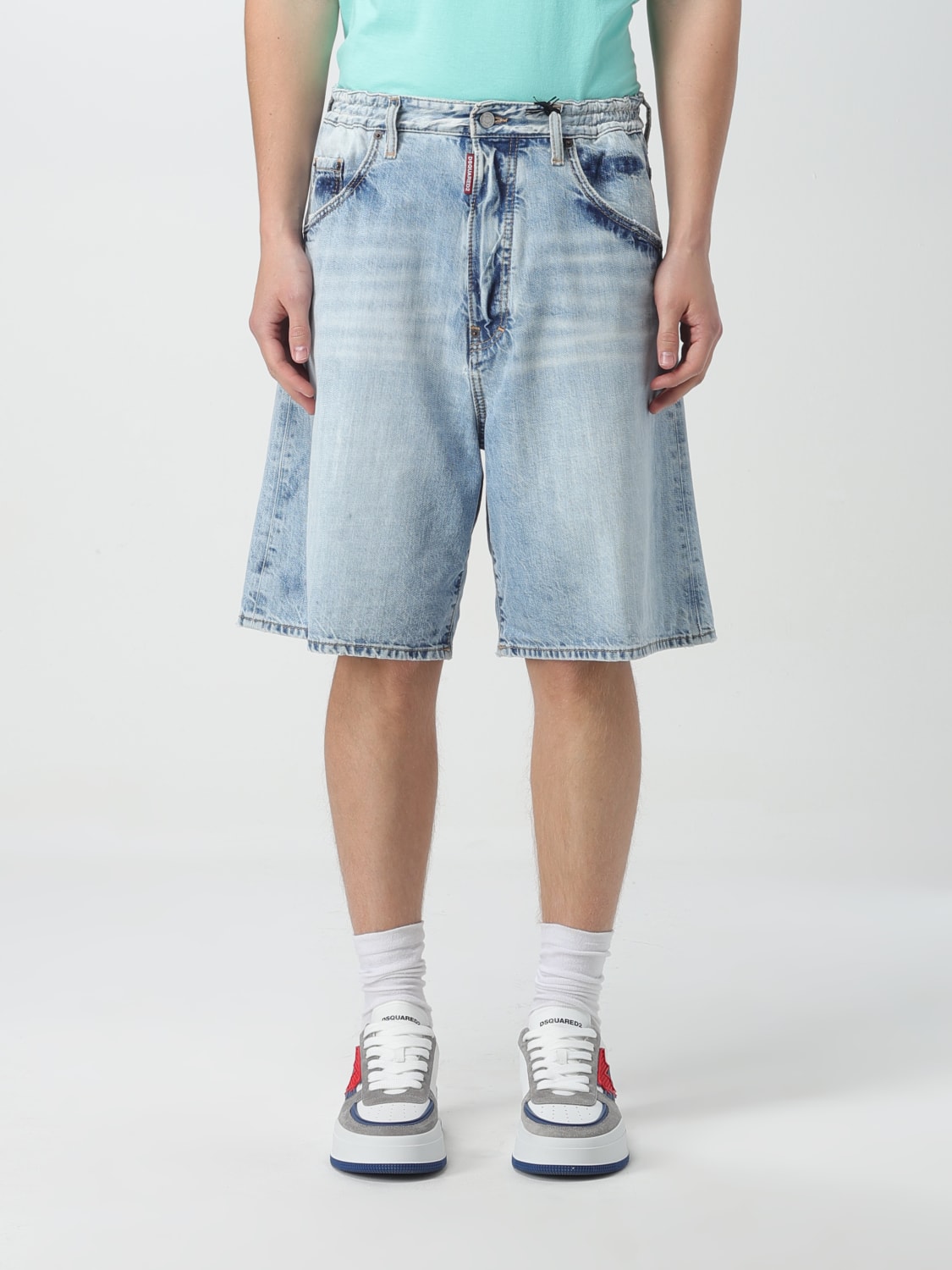 DSQUARED2 PANTALONCINO: Pantaloncino Dsquared2 in denim , Blue Navy - Img 1