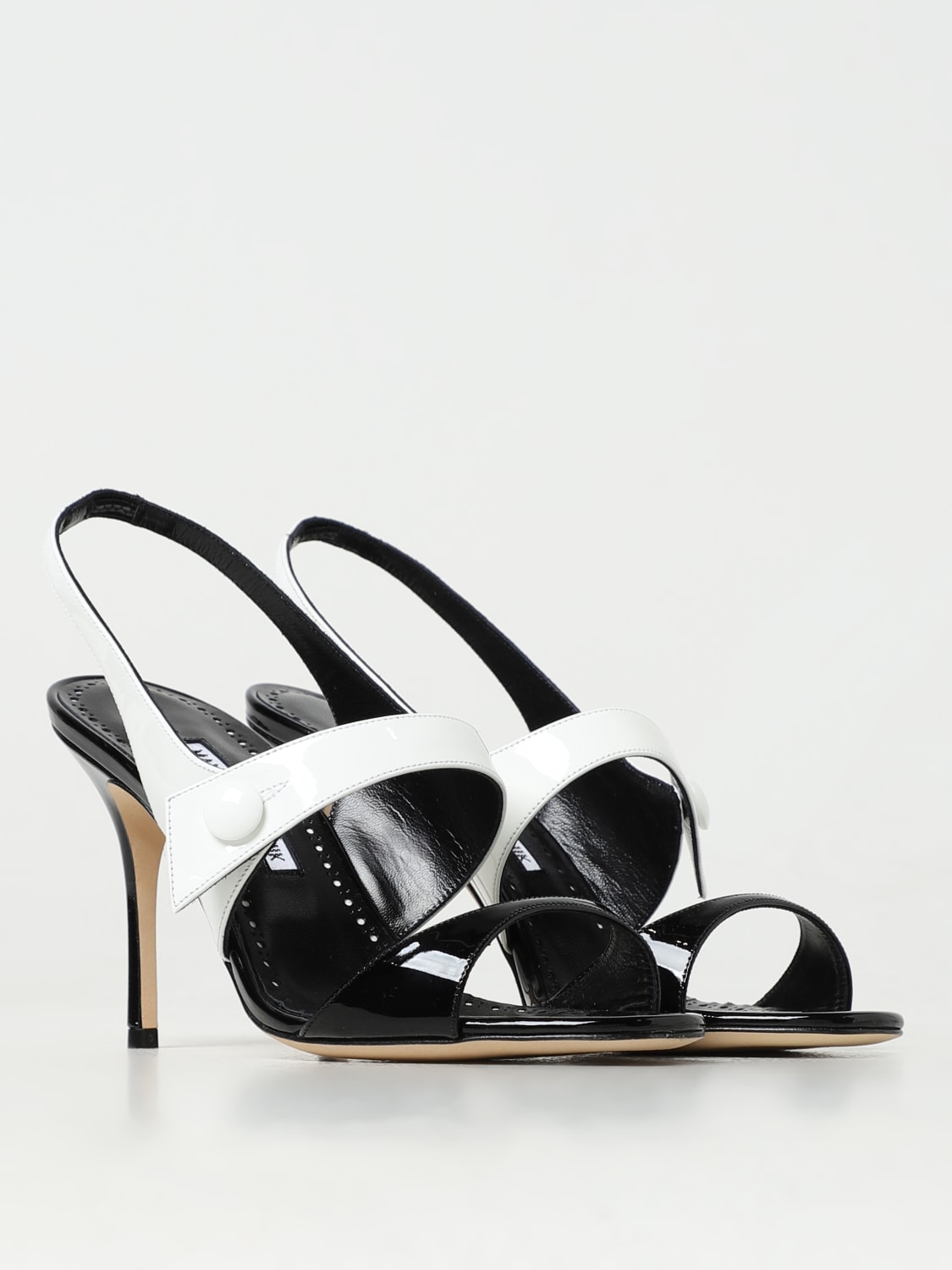 MANOLO BLAHNIK: Shoes woman - Black | Manolo Blahnik heeled sandals ...