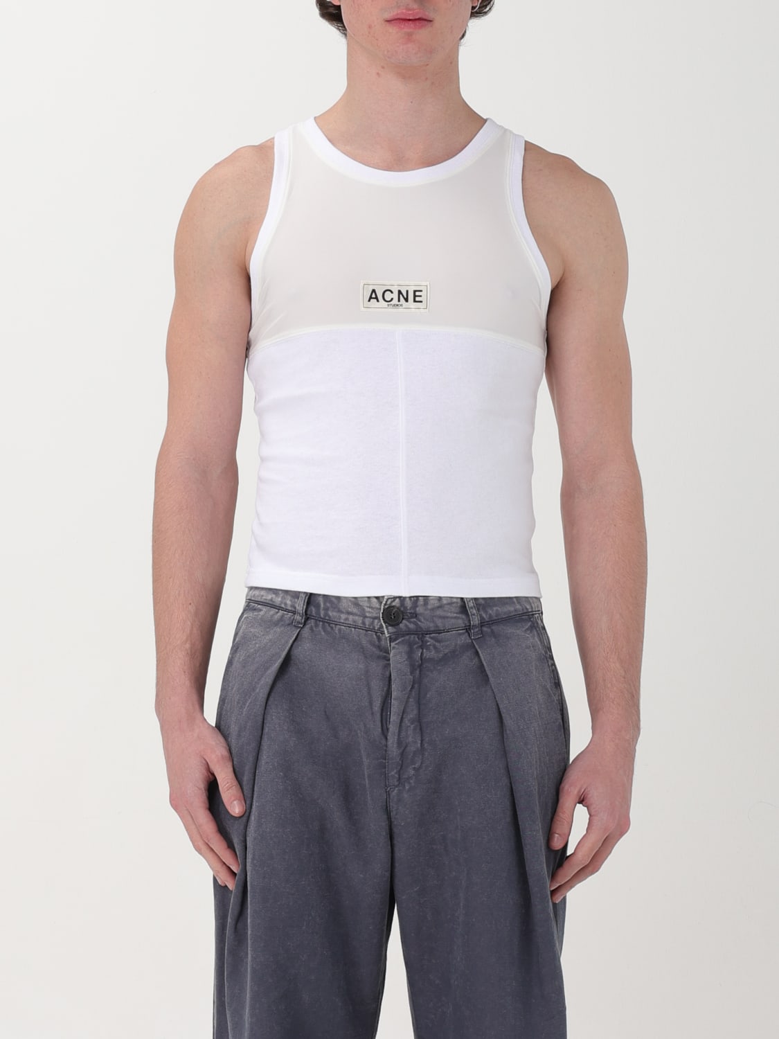 Giglio Canotta Acne Studios in mesh e cotone