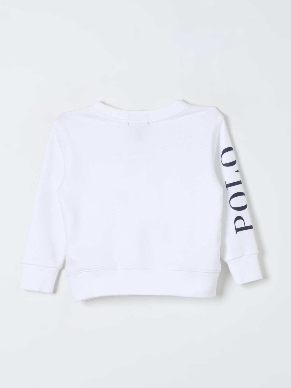 POLO RALPH LAUREN SWEATER: Polo Ralph Lauren logo sweatshirt, White - Img 2