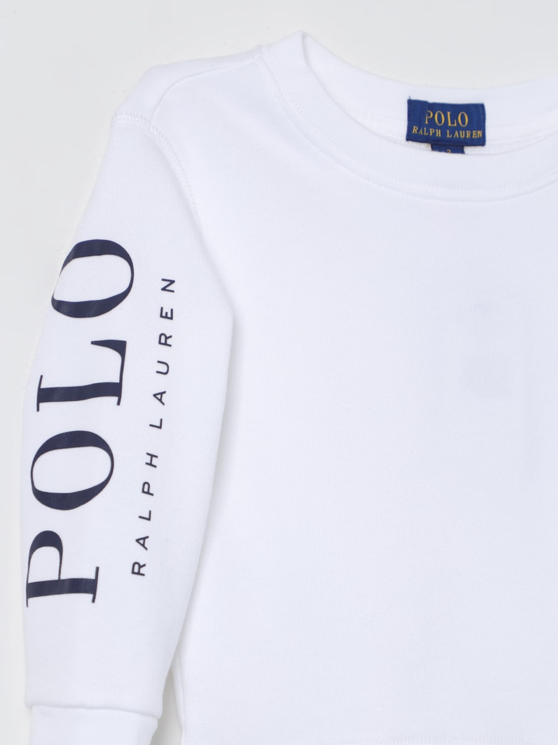 POLO RALPH LAUREN SWEATER: Polo Ralph Lauren logo sweatshirt, White - Img 3