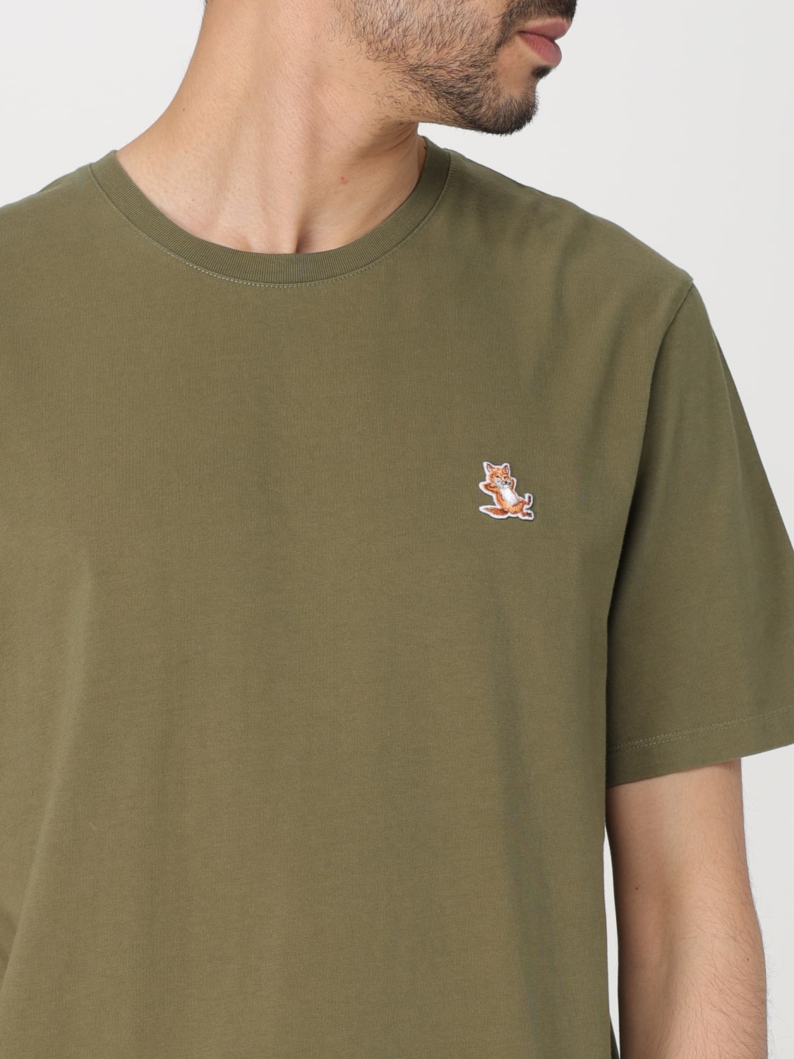 MAISON KITSUNÉ T-SHIRT: T-shirt men Maison KitsunÉ, Military - Img 3