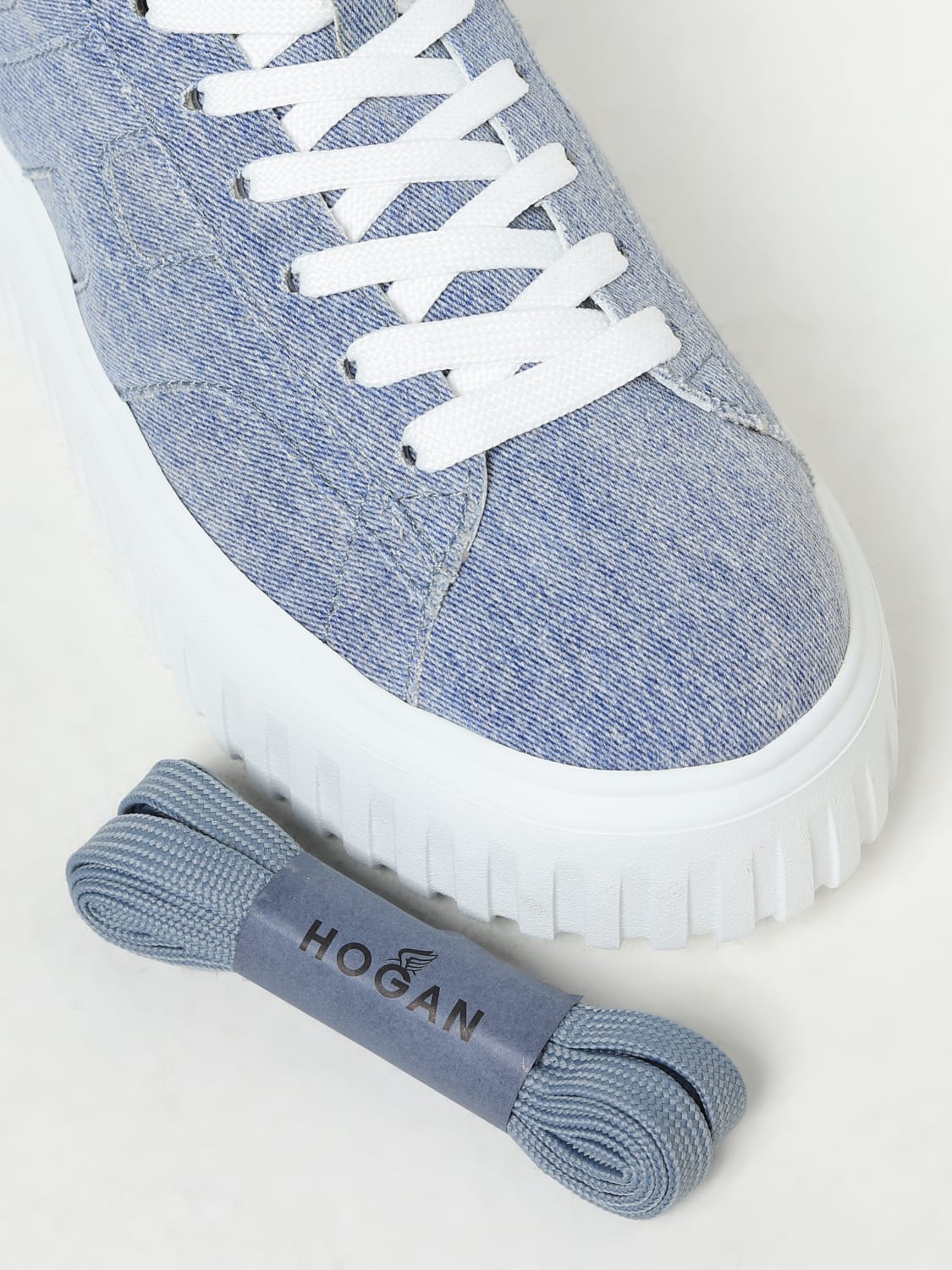 HOGAN SNEAKERS: Shoes woman Hogan, Gnawed Blue - Img 4