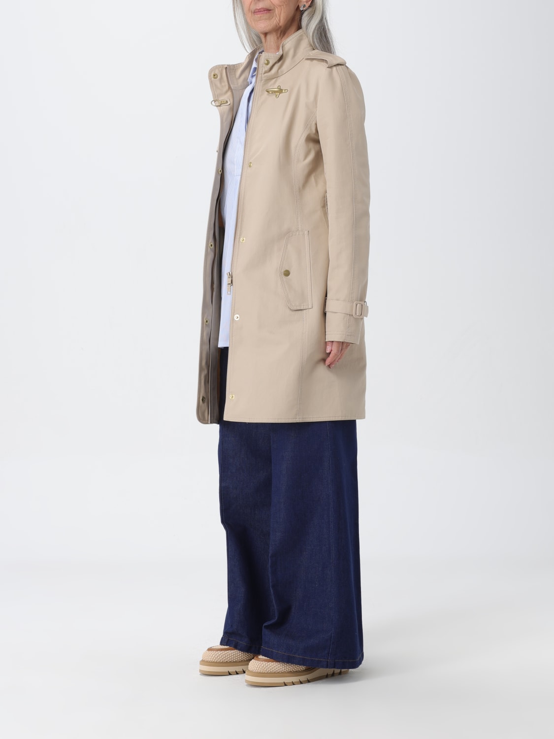 FAY TRENCH: Trench Fay in cotone , Marrone - Img 3