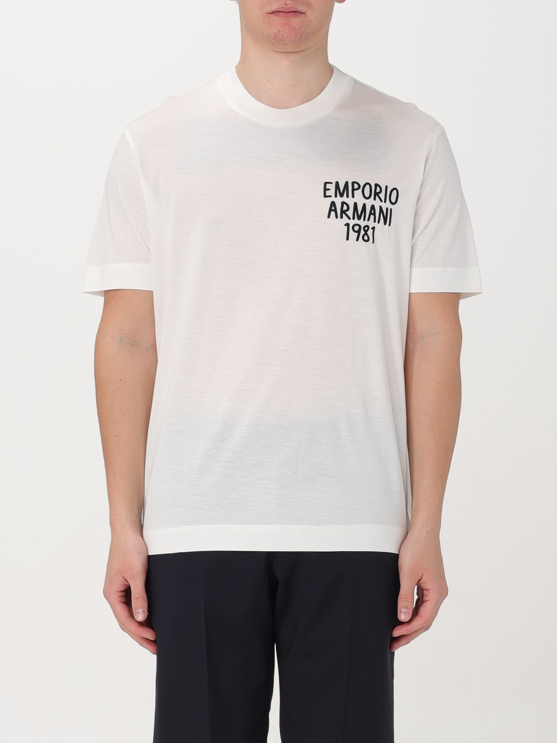 Emporio Armani Outlet T shirt men Yellow Emporio Armani t shirt 3D1TA21JUVZ online at GIGLIO.COM