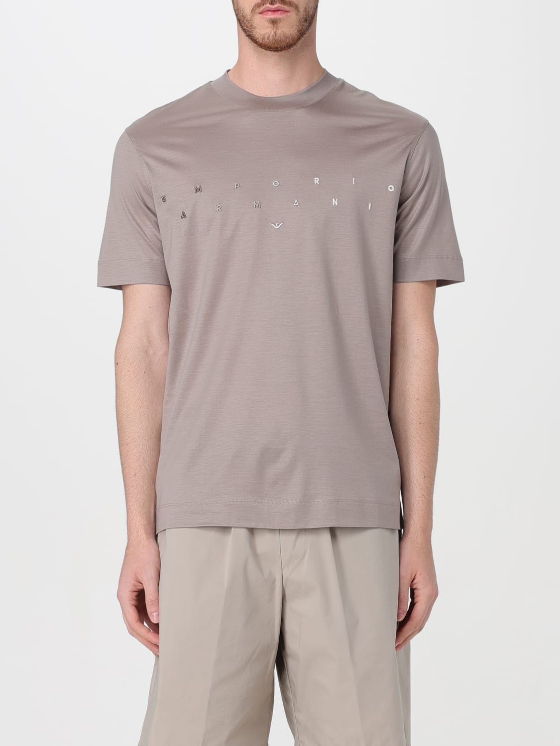Giglio T-shirt con logo lettering Emporio Armani