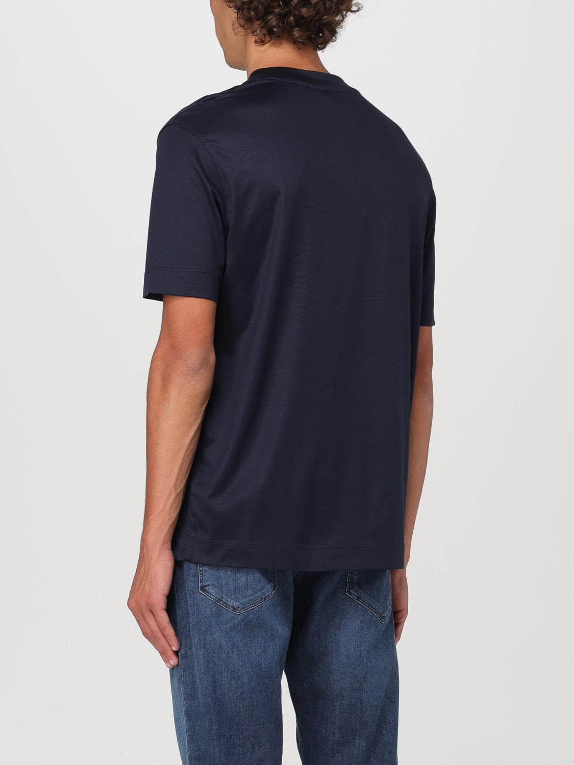 Emporio Armani Outlet: T-shirt men - Blue 1 | Emporio Armani