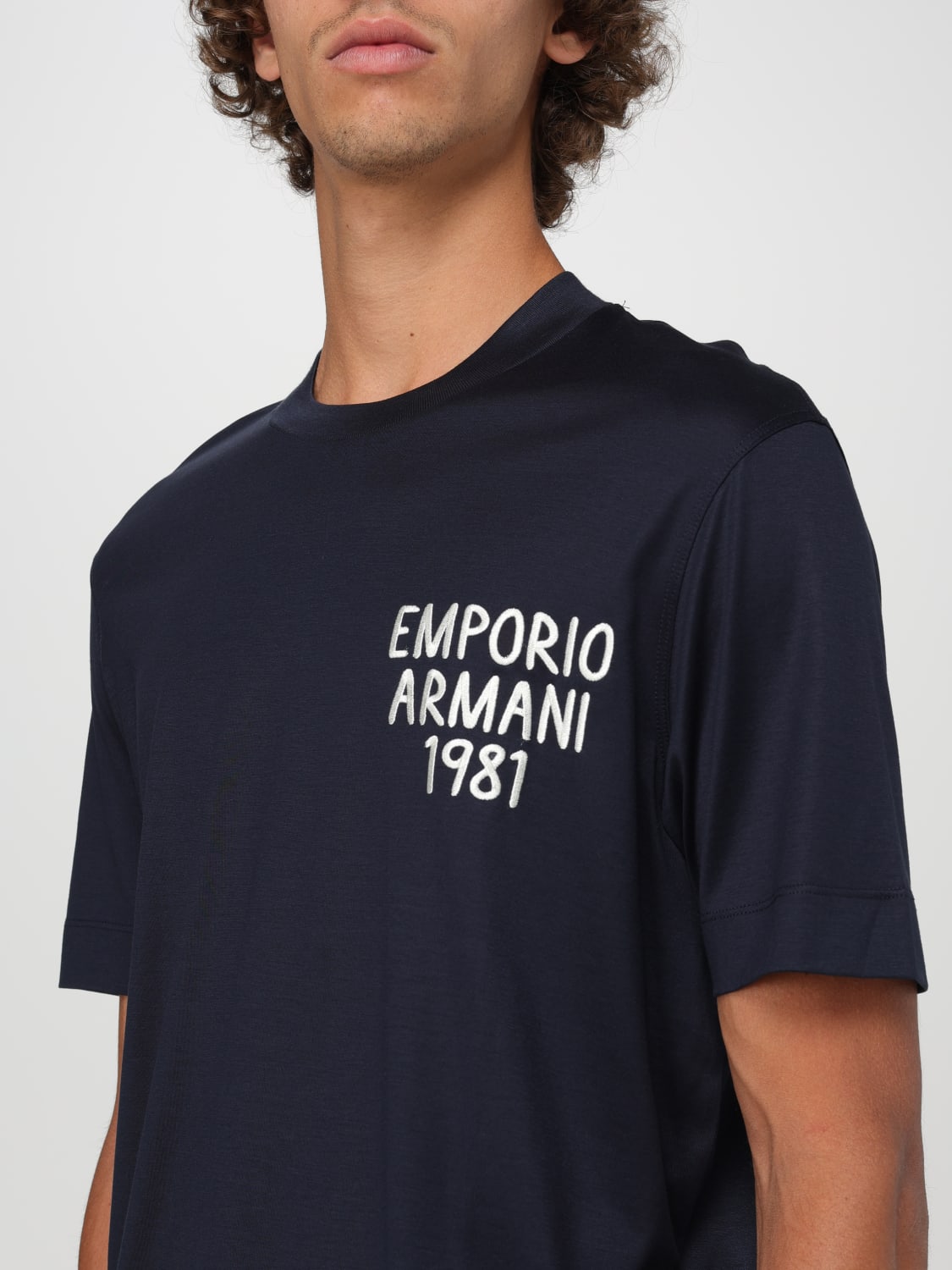 Emporio Armani Outlet: T-shirt men - Blue 1 | Emporio Armani