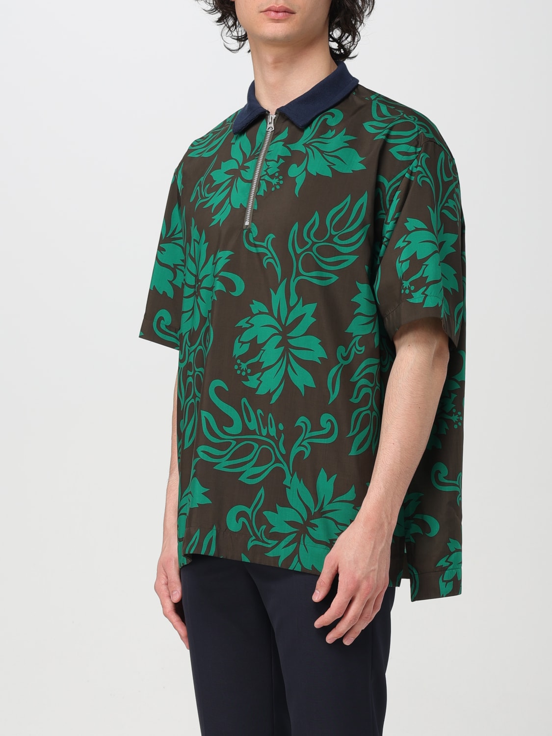 SACAI POLO SHIRT: Polo shirt men Sacai, Green - Img 4