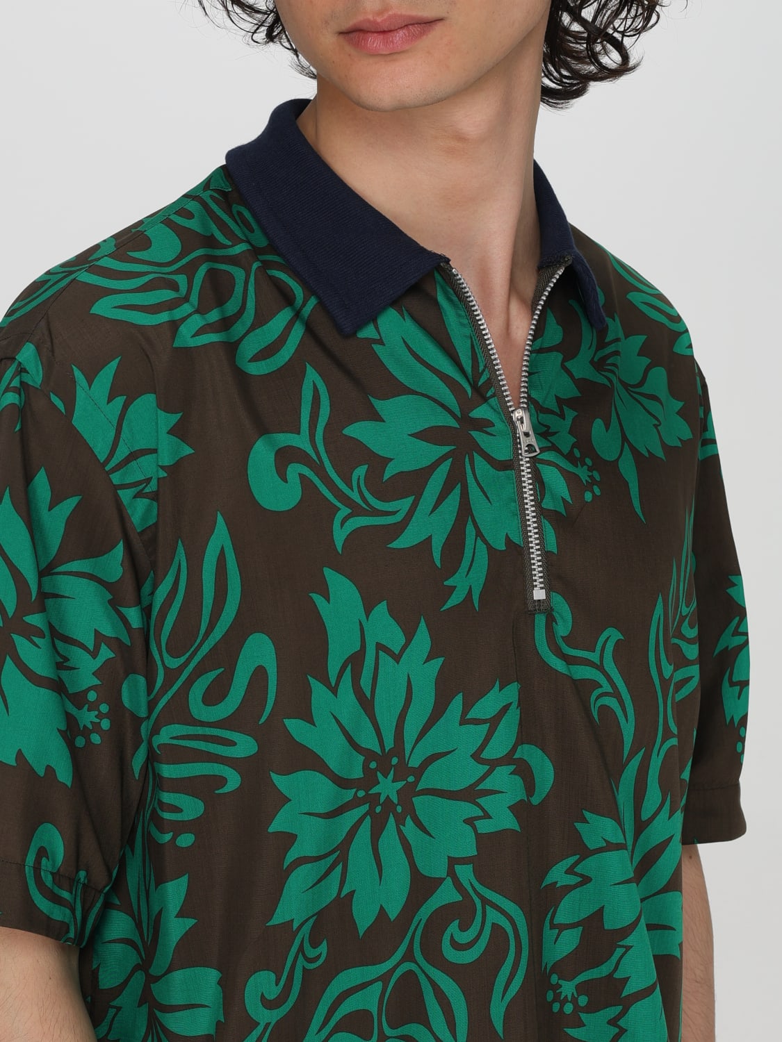 SACAI POLO SHIRT: Polo shirt men Sacai, Green - Img 5