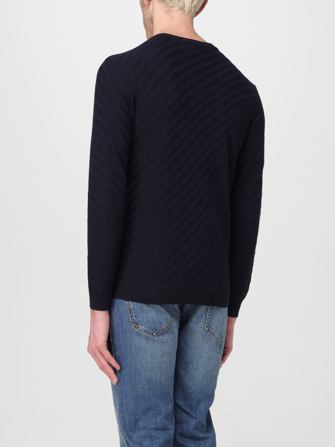 EMPORIO ARMANI SWEATER: Sweater men Emporio Armani, Blue - Img 2