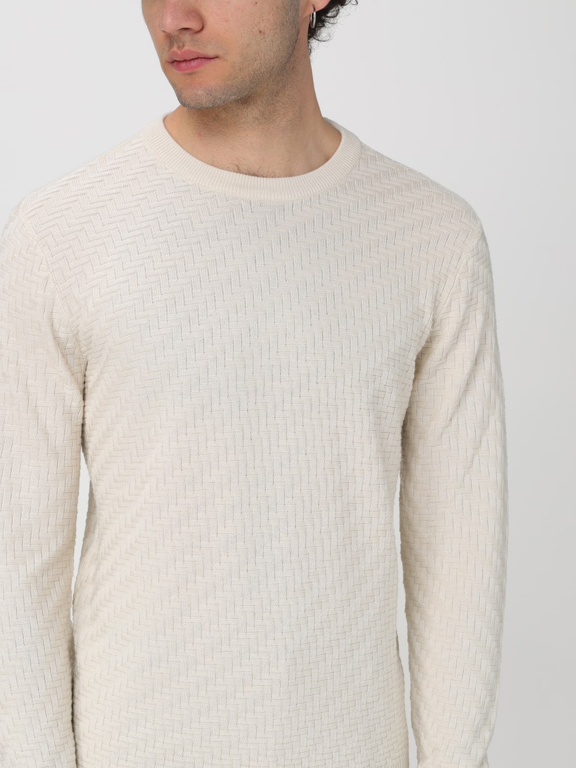 EMPORIO ARMANI SWEATER: Sweater men Emporio Armani, Ivory - Img 4