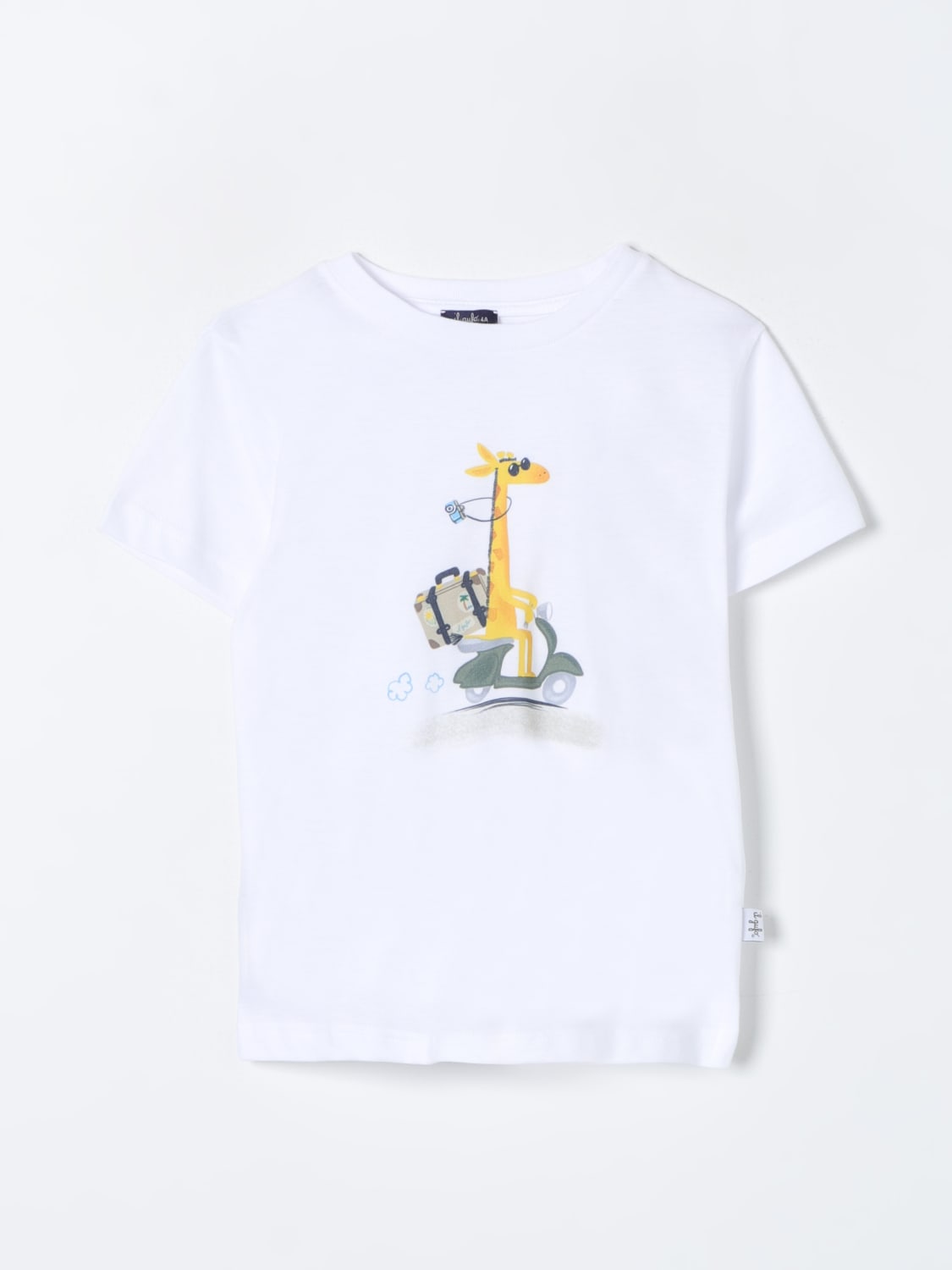 IL GUFO T-SHIRT: T-shirt Il Gufo in cotone con stampa , Bianco - Img 1