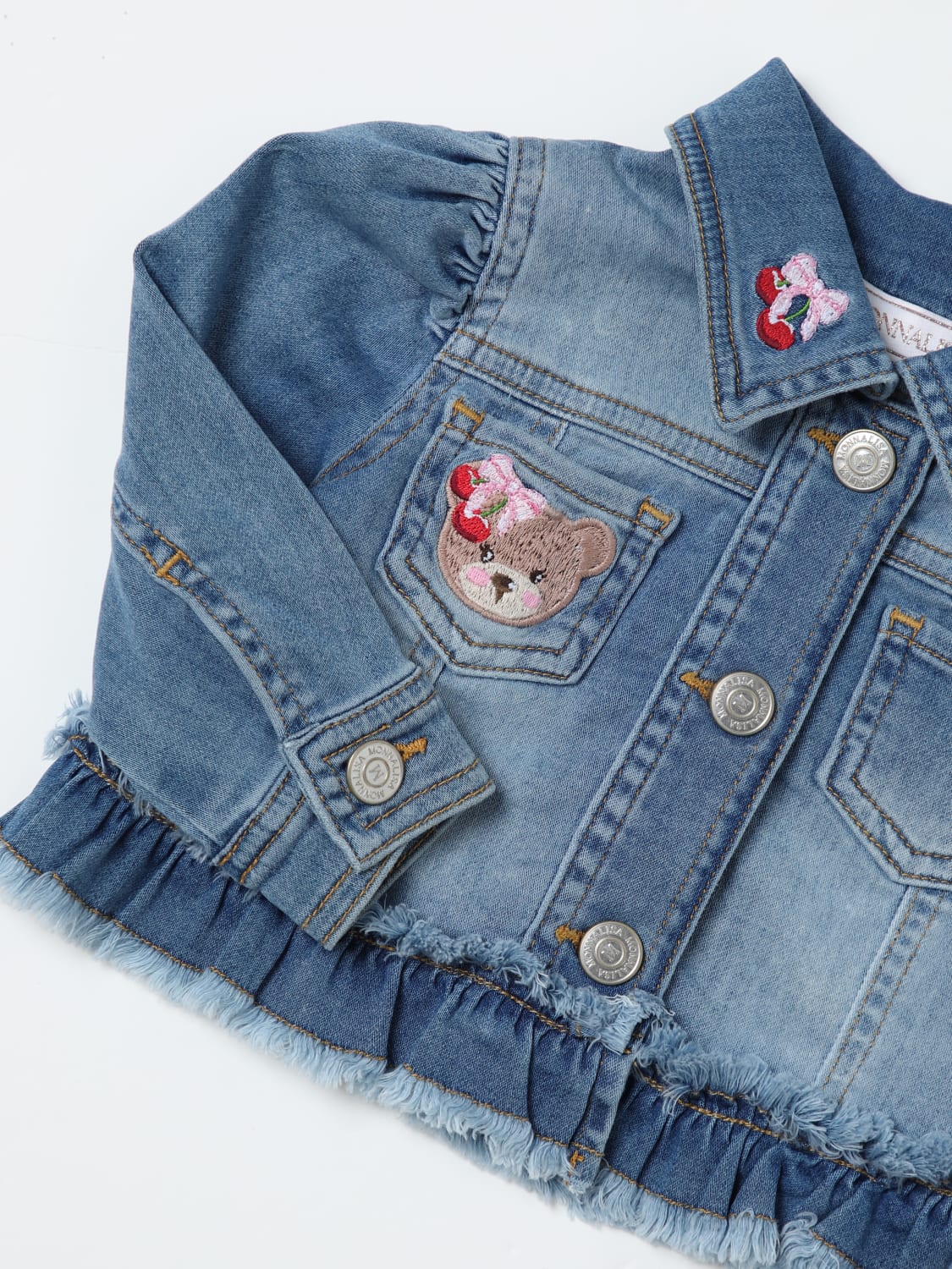 MONNALISA JACKET: Jacket kids Monnalisa, Denim - Img 3