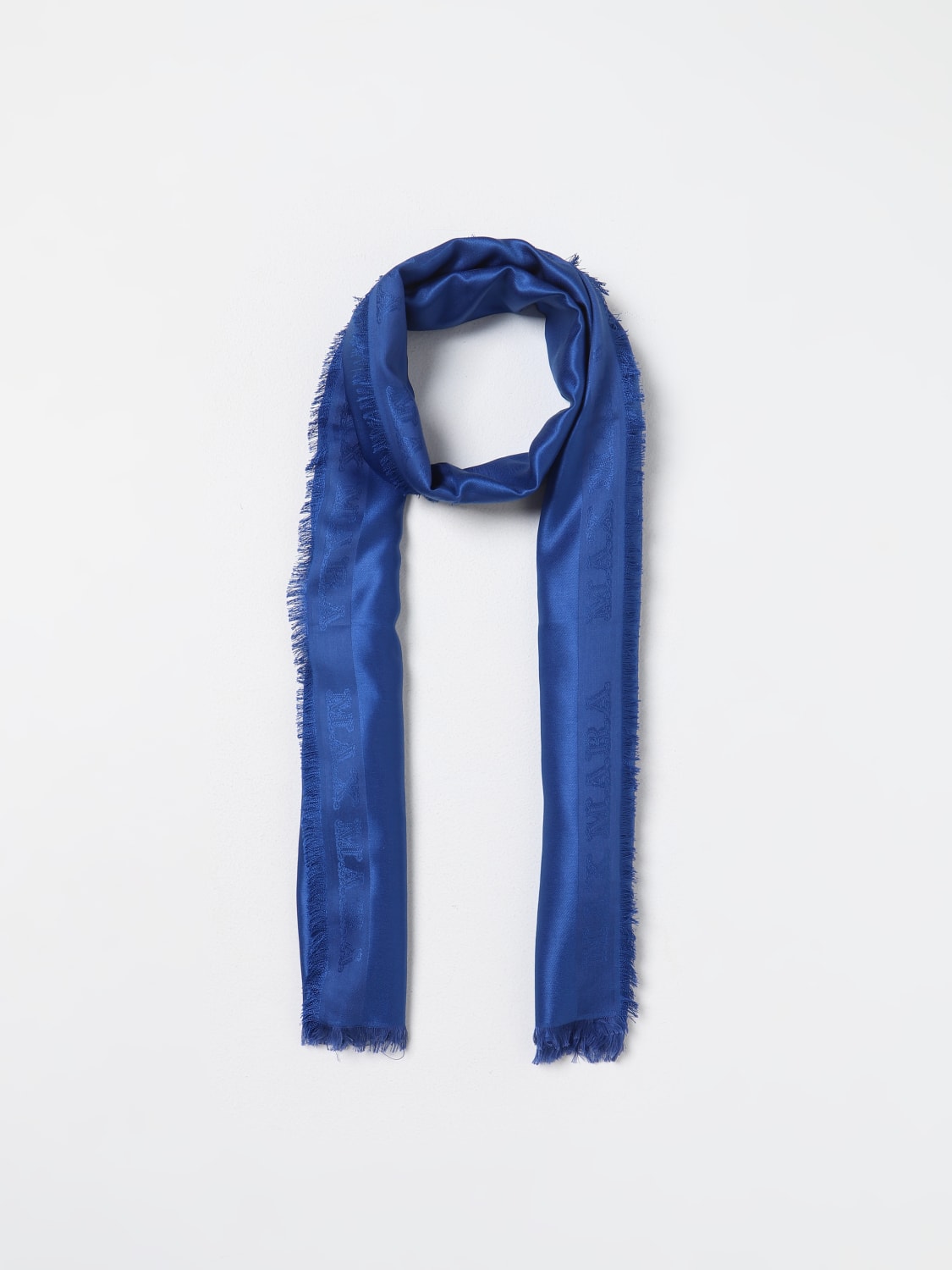 MAX MARA SCARF: Scarf woman Max Mara, Blue - Img 2