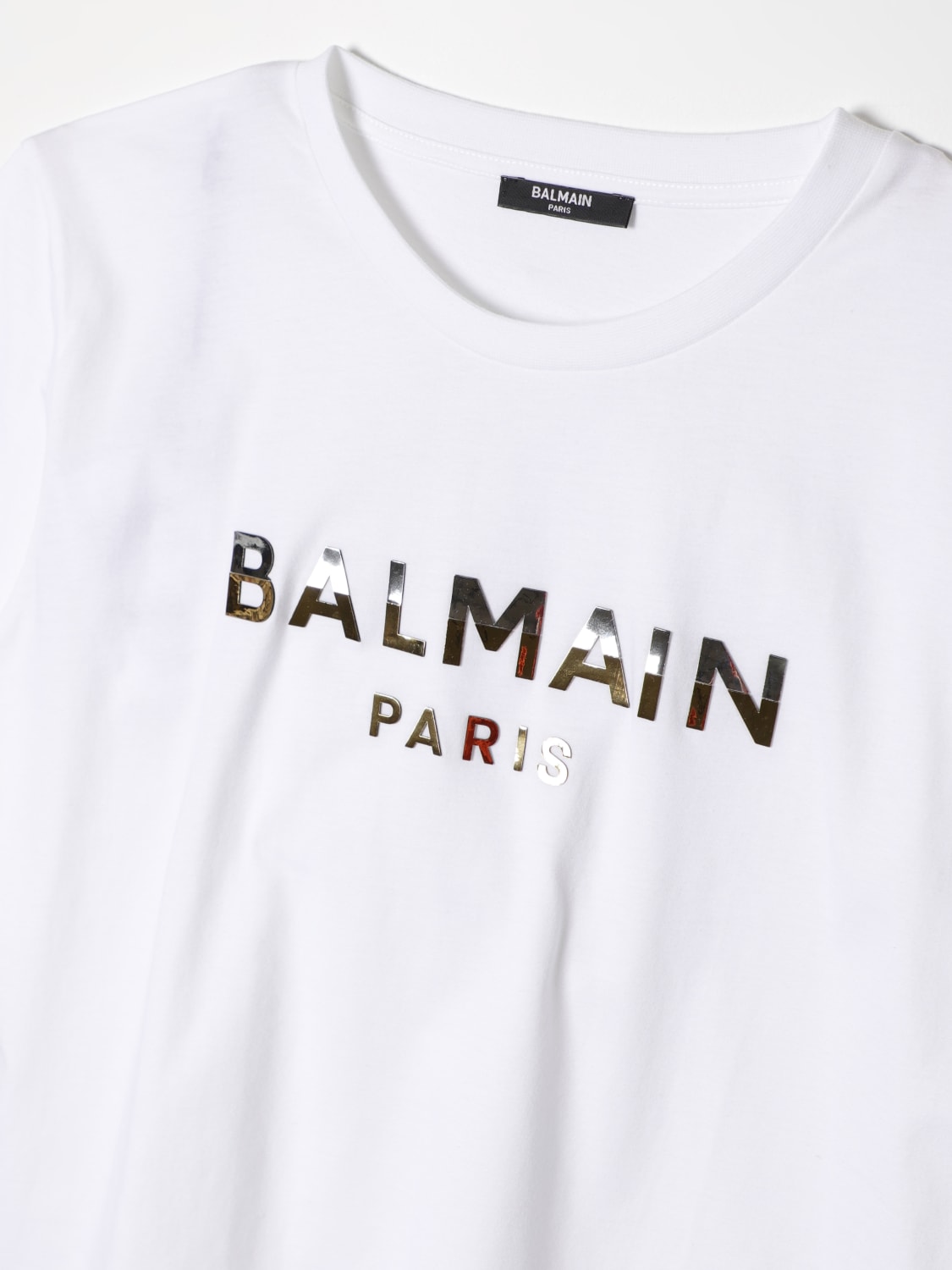 BALMAIN CAMISETA: Camiseta niños Balmain Kids, Blanco - Img 3