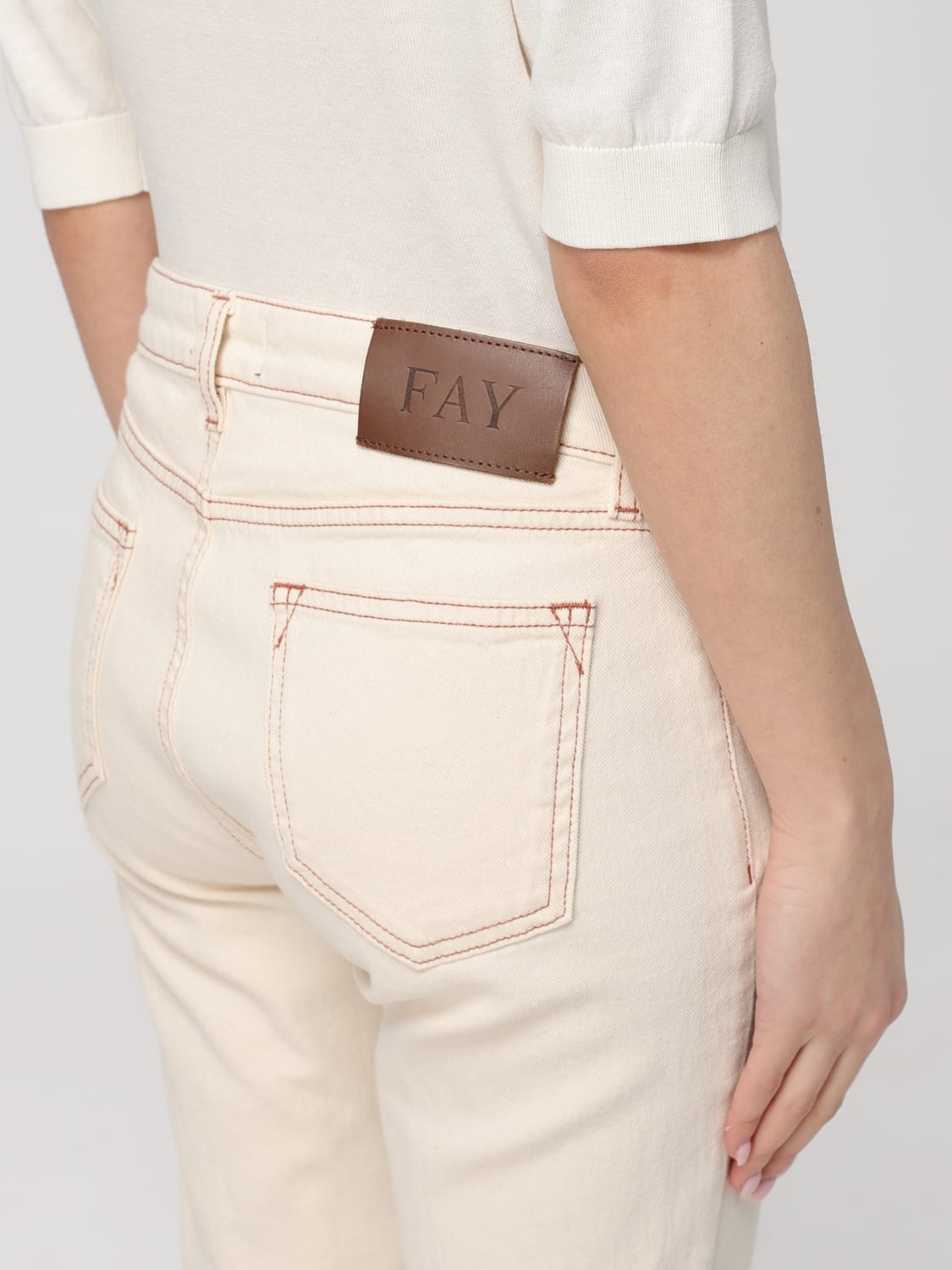FAY VAQUEROS: Pantalón mujer Fay, Blanco - Img 3