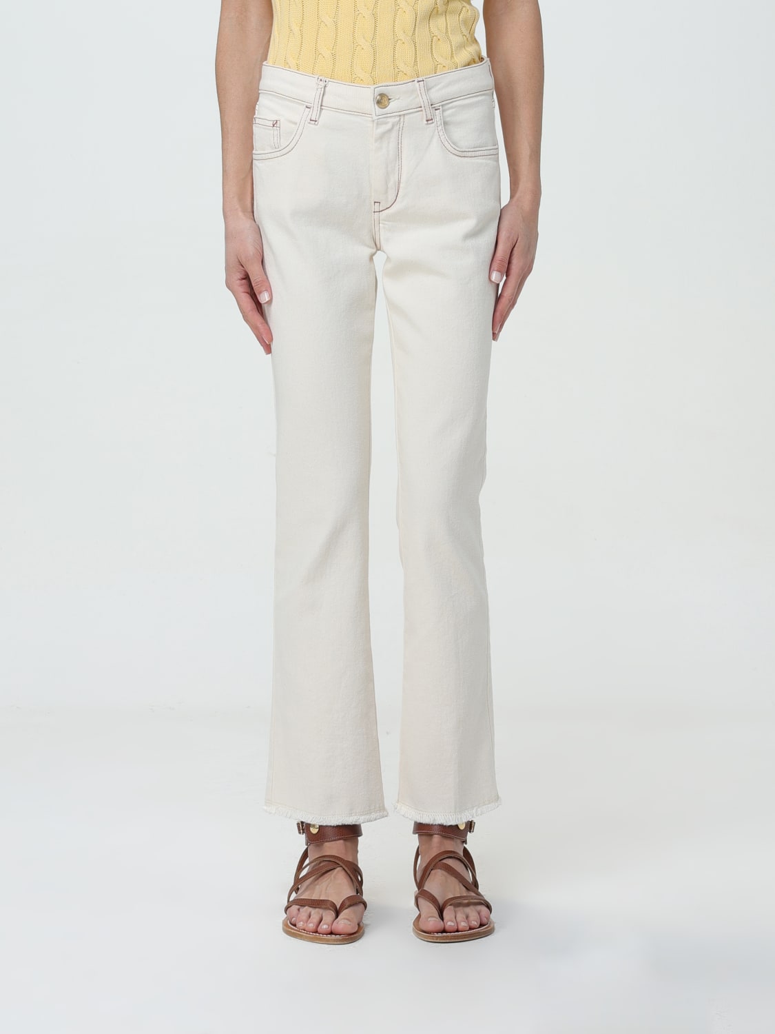 FAY JEANS: Pants woman Fay, Yellow Cream - Img 1