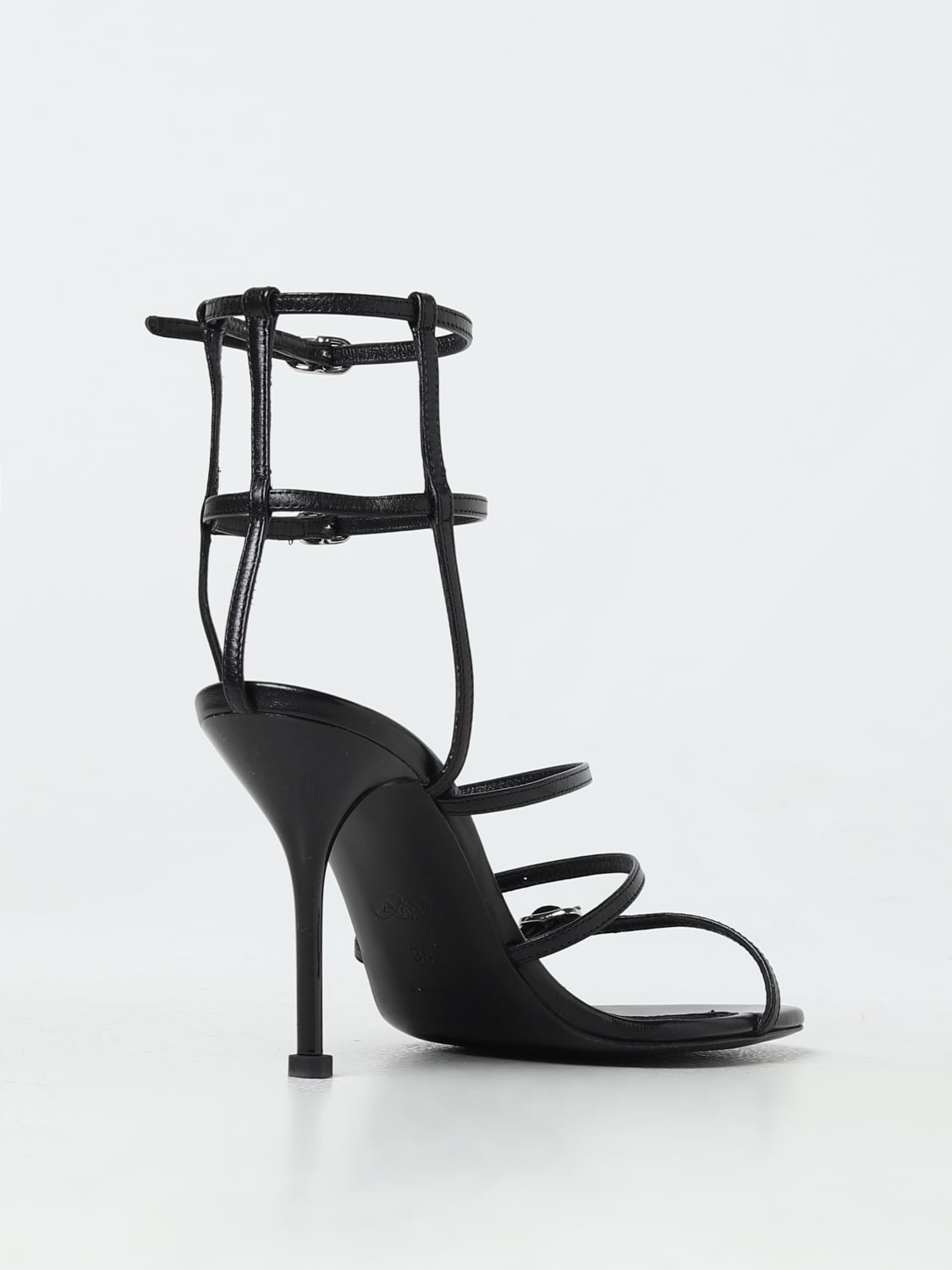 ALEXANDER MCQUEEN HEELED SANDALS: Loafers woman Alexander McQueen, Black - Img 3