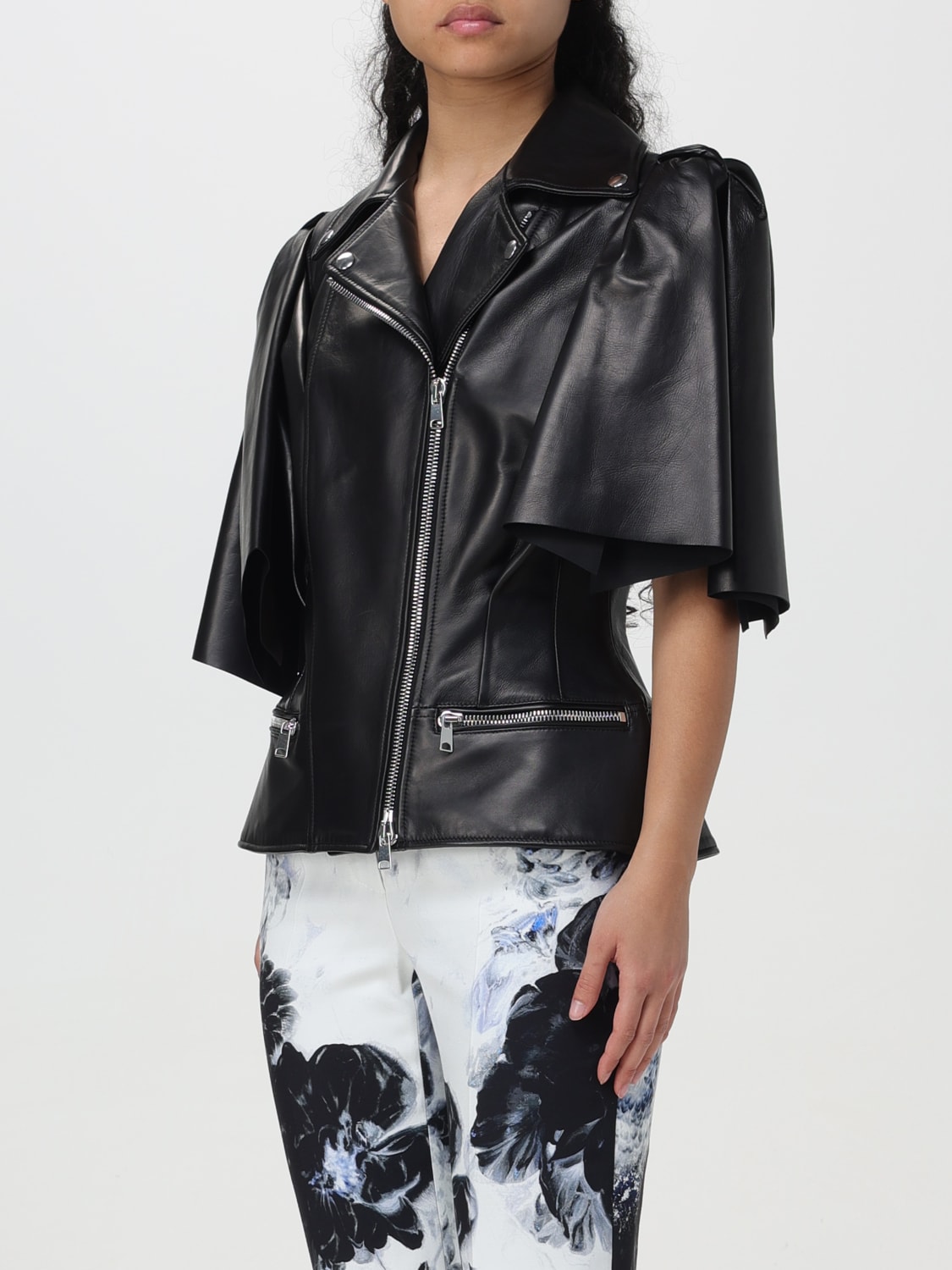 Alexander mcqueen black leather hotsell