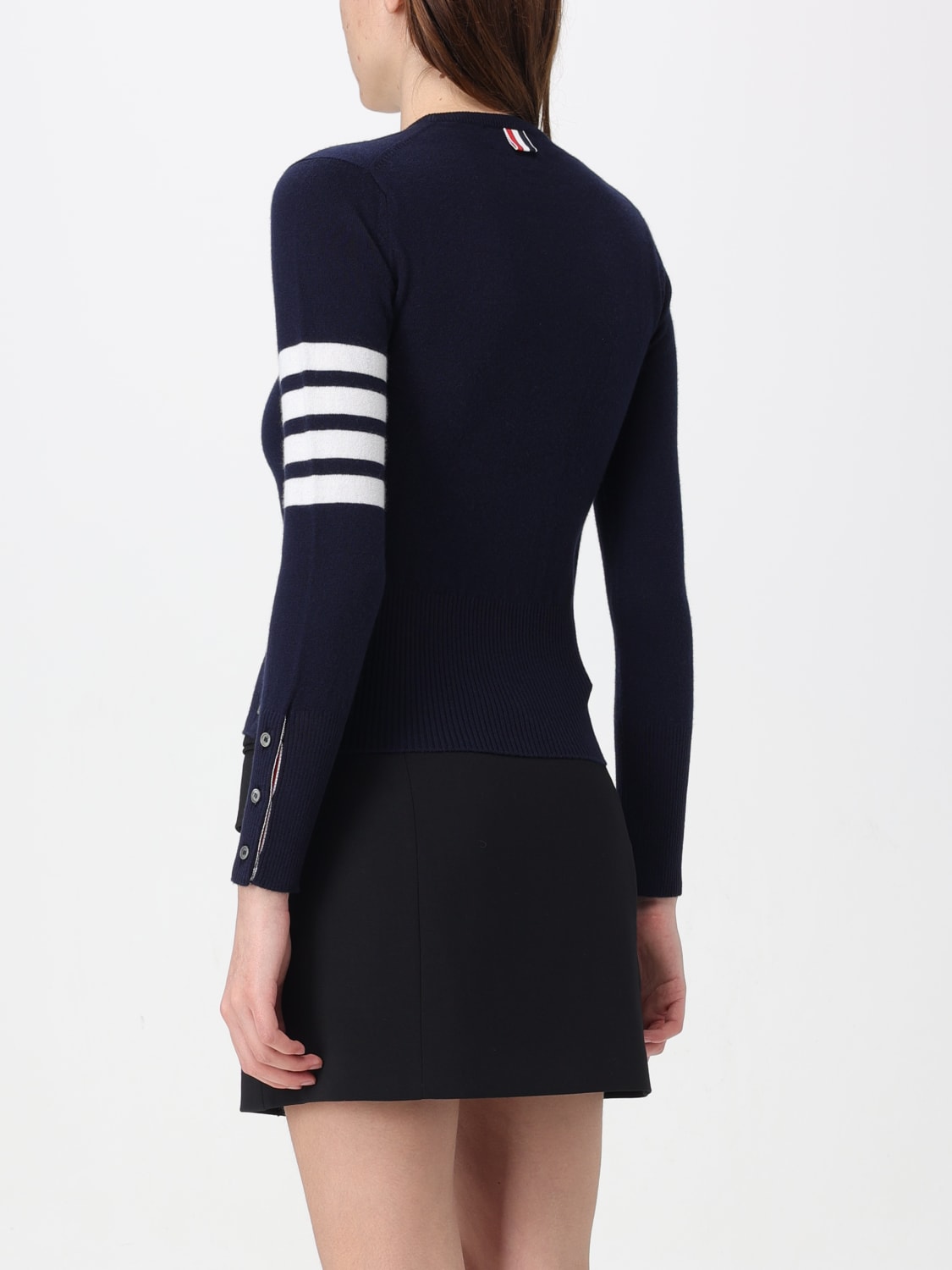 THOM BROWNE SWEATER: Sweatshirt woman Thom Browne, Blue - Img 2