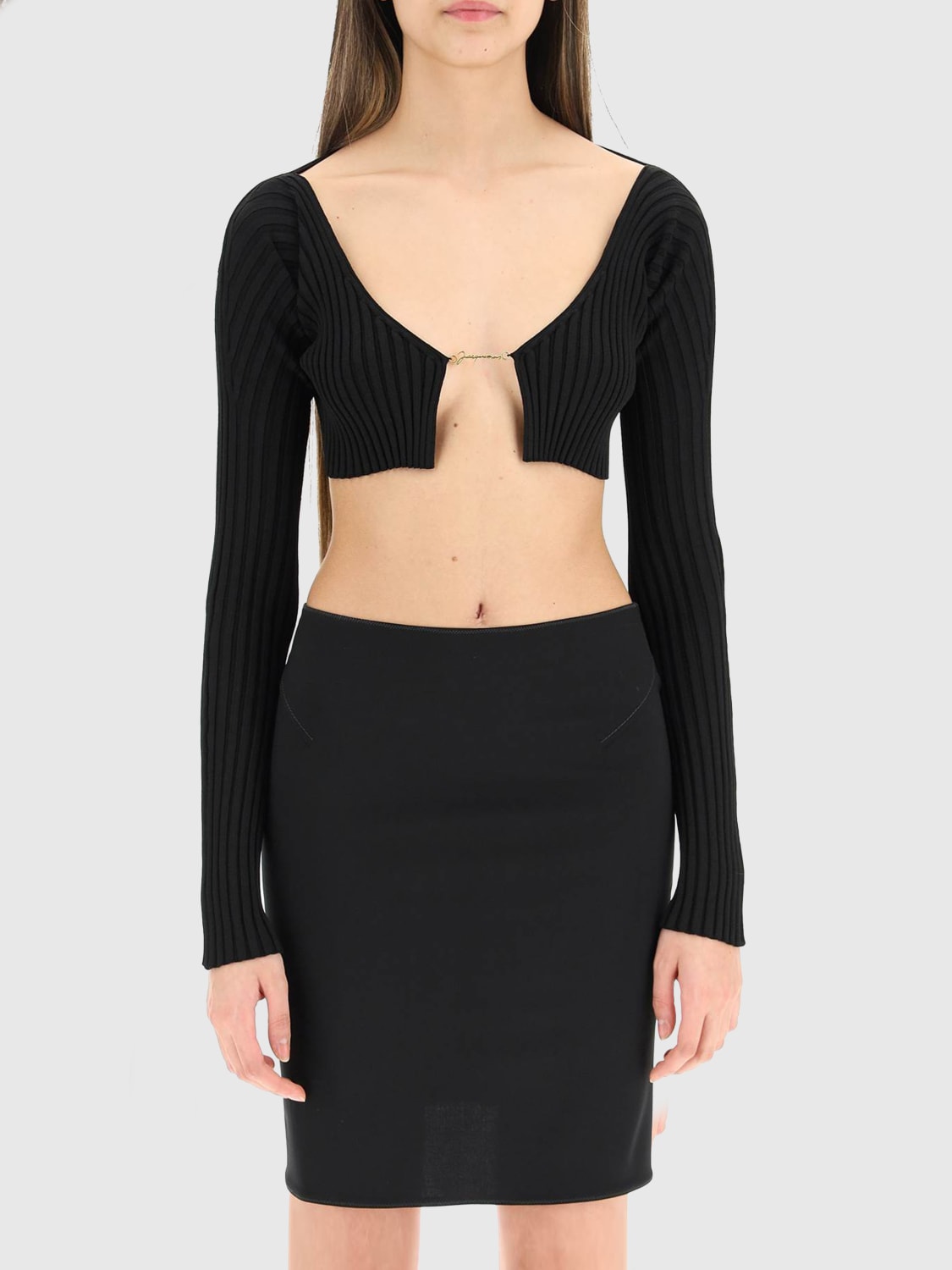 JACQUEMUS CARDIGAN: Jacquemus women's cardigan, Black - Img 1