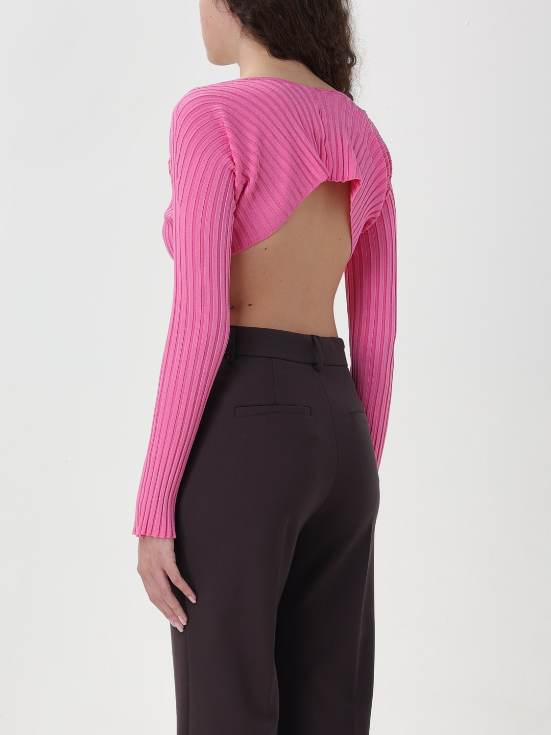 JACQUEMUS CARDIGAN: Pull femme Jacquemus, Fuchsia - Img 3