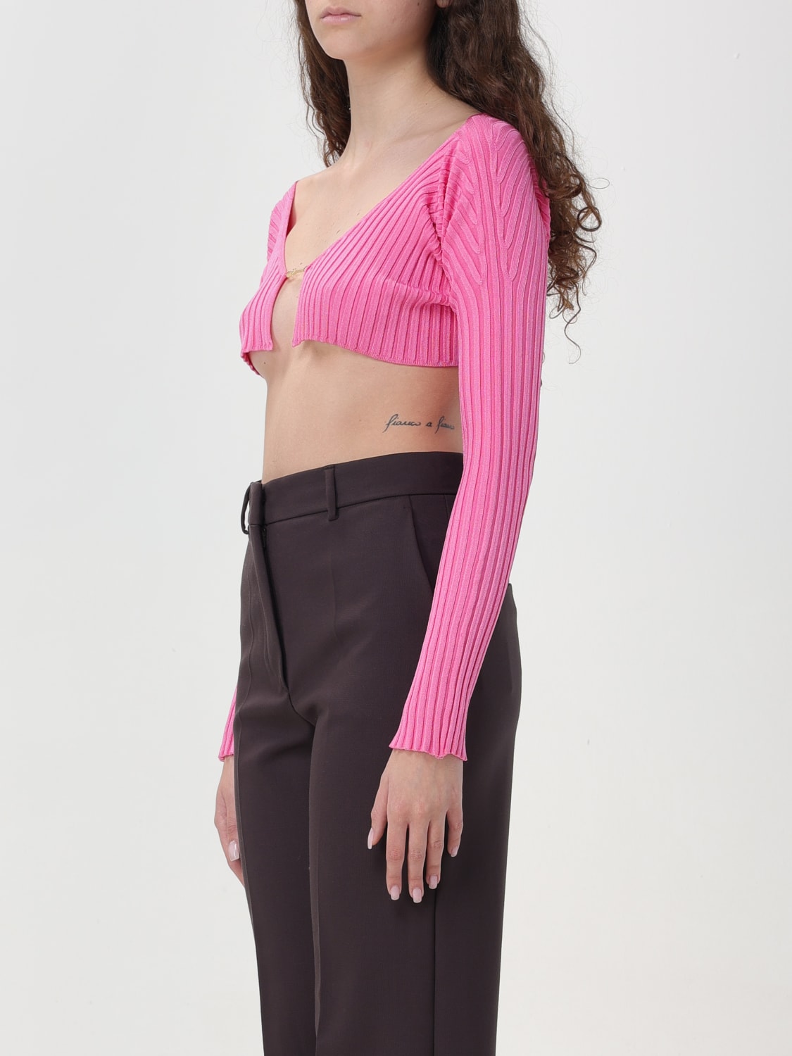 JACQUEMUS CARDIGAN: Pull femme Jacquemus, Fuchsia - Img 4