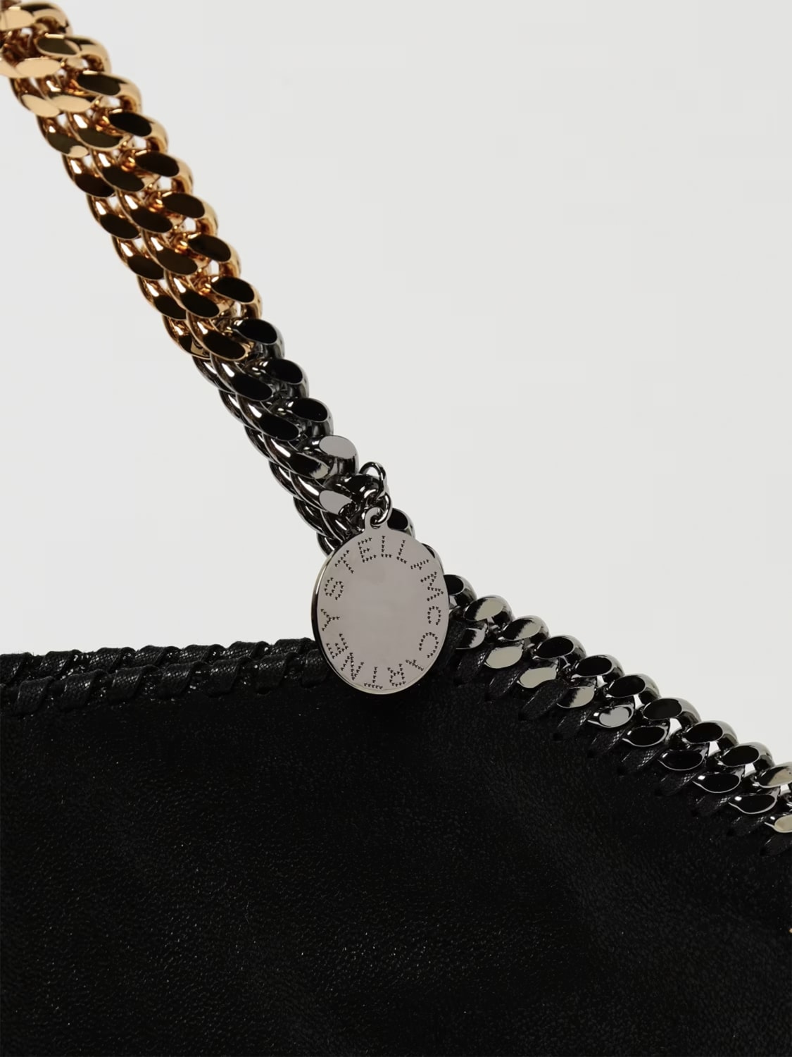 STELLA MCCARTNEY BORSA TOTE: Borsa Tote Falabella Stella McCartney in camoscio sintetico cracklè , Nero - Img 4