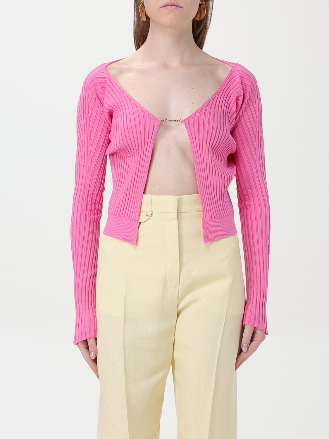 JACQUEMUS CARDIGAN: Pull femme Jacquemus, Fuchsia - Img 1