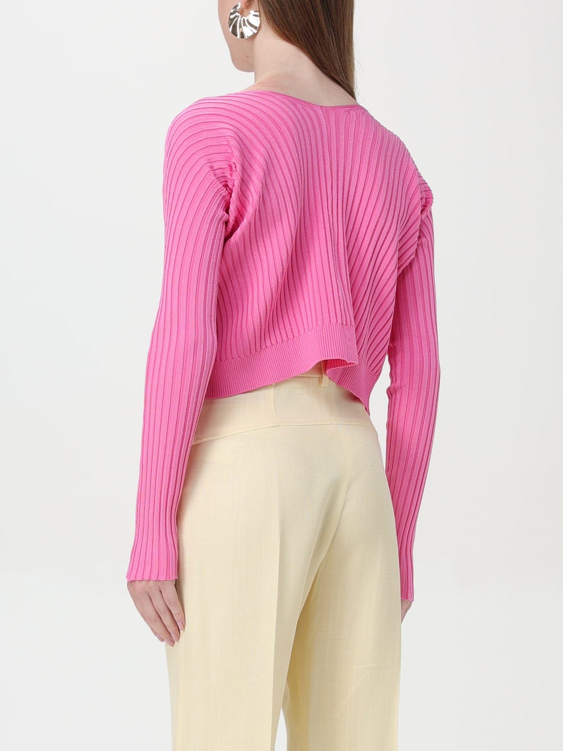 JACQUEMUS CARDIGAN: Pull femme Jacquemus, Fuchsia - Img 2