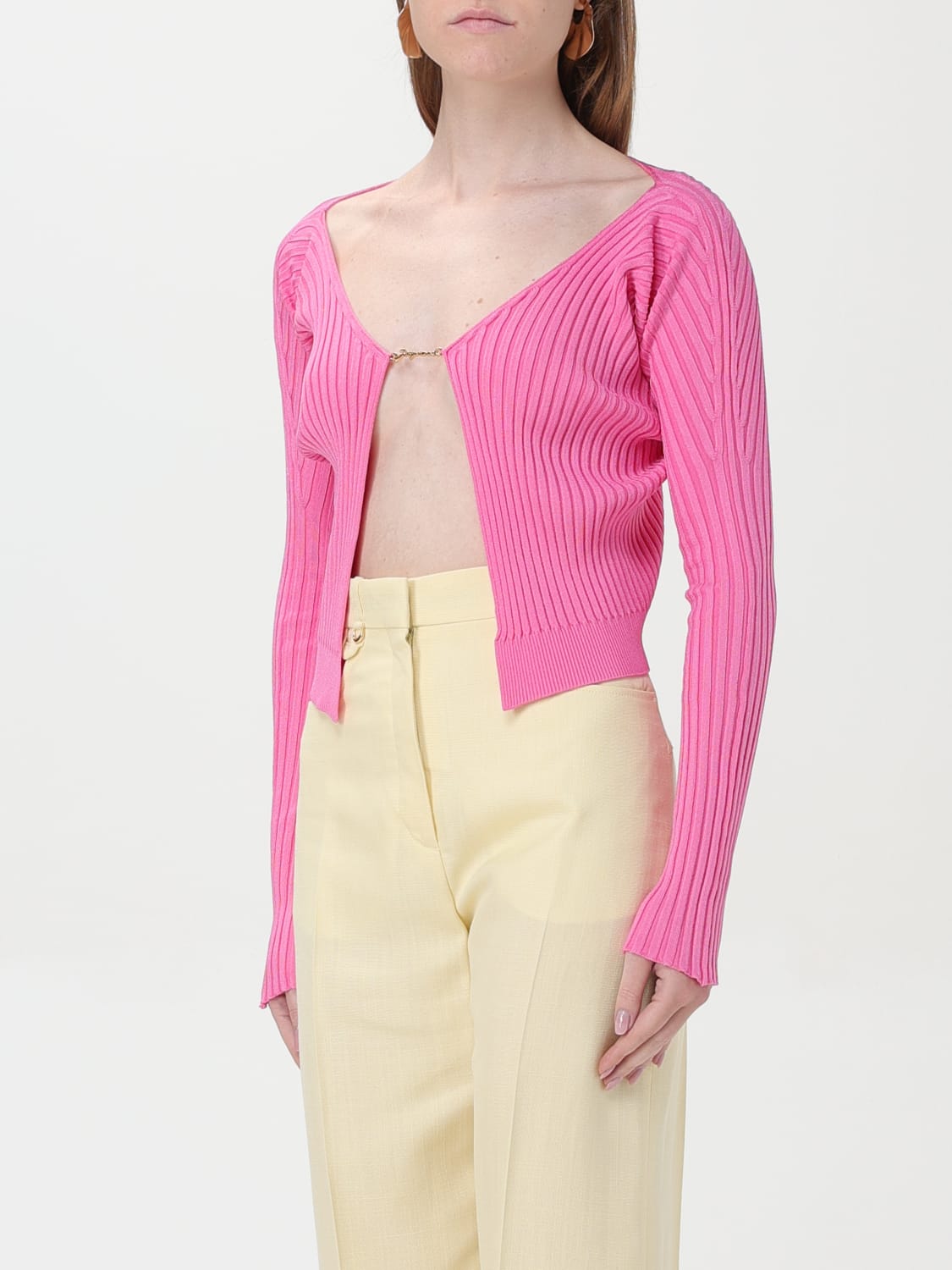 JACQUEMUS CARDIGAN: Pull femme Jacquemus, Fuchsia - Img 3