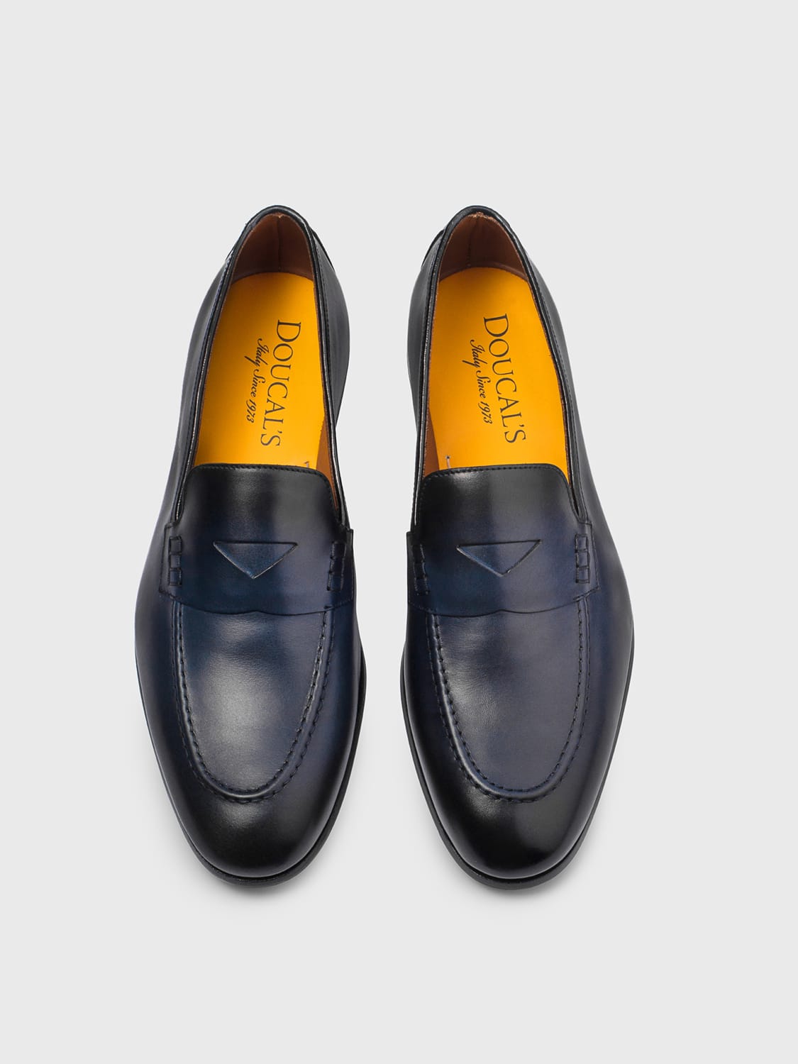 DOUCAL'S MOCASSINI: Mocassino Doucal's in pelle , Blue - Img 3