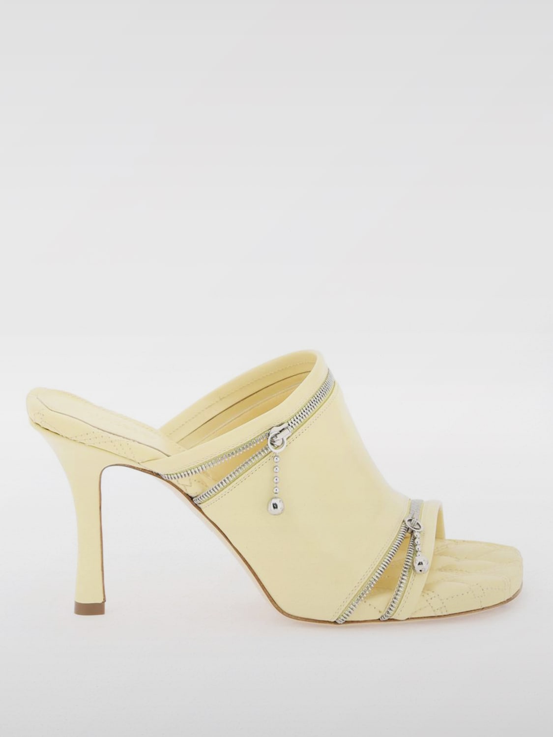 BURBERRY HEELED SANDALS: Flat sandals woman Burberry, Yellow - Img 1