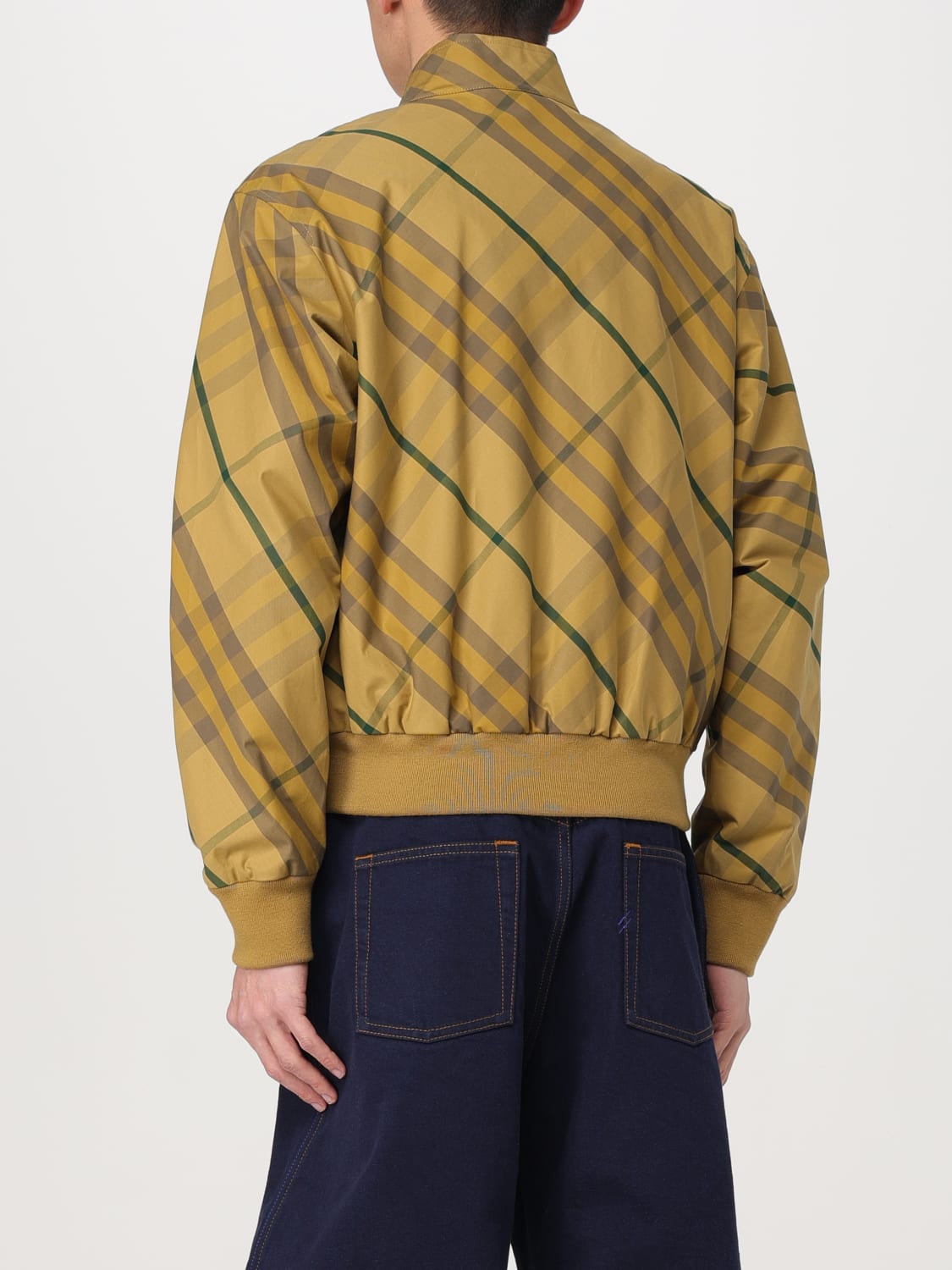 Burberry Outlet: Coat men - Yellow | Burberry jacket 8081418