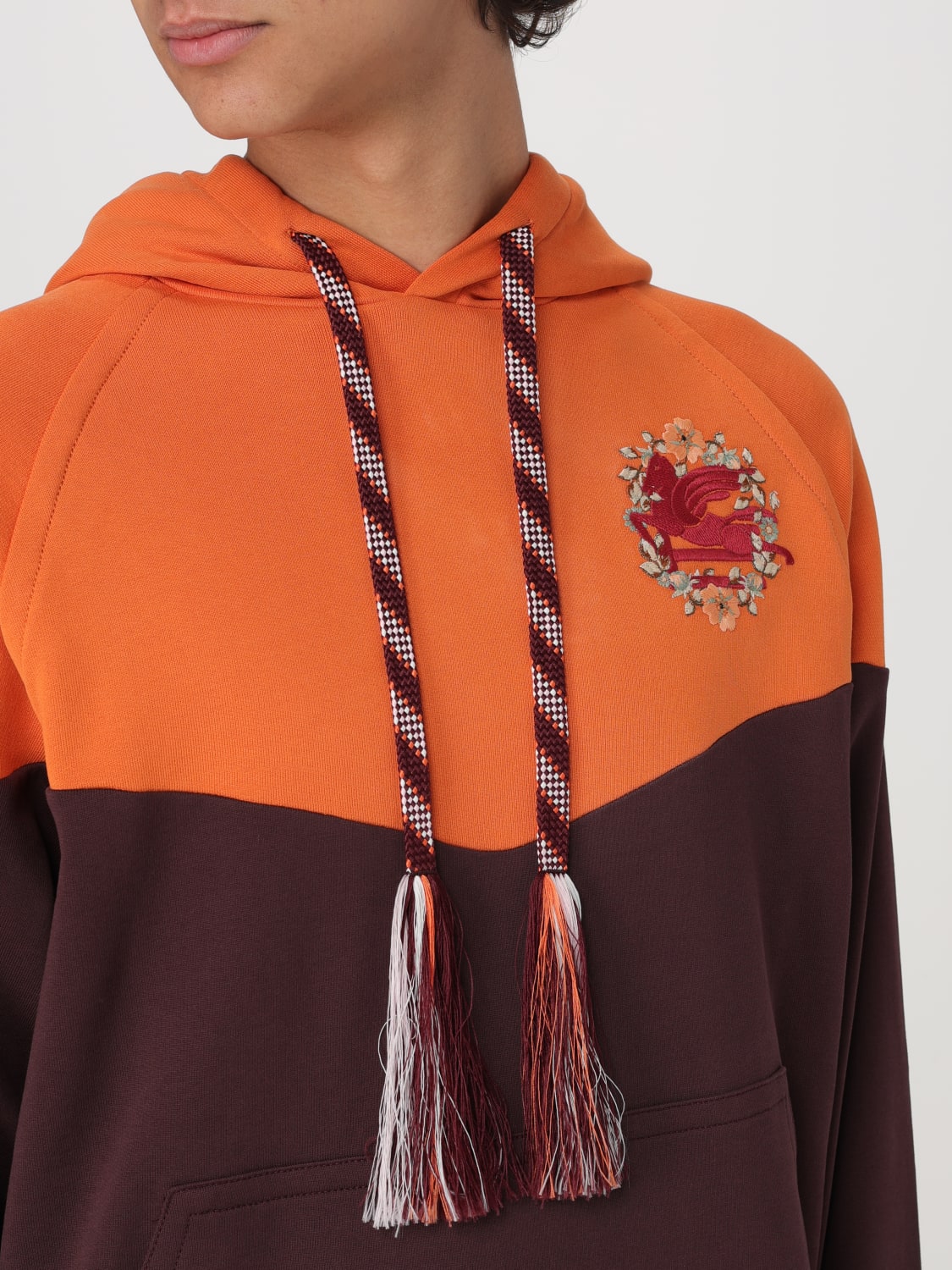 ETRO SWEATSHIRT: Sweatshirt men Etro, Orange - Img 5