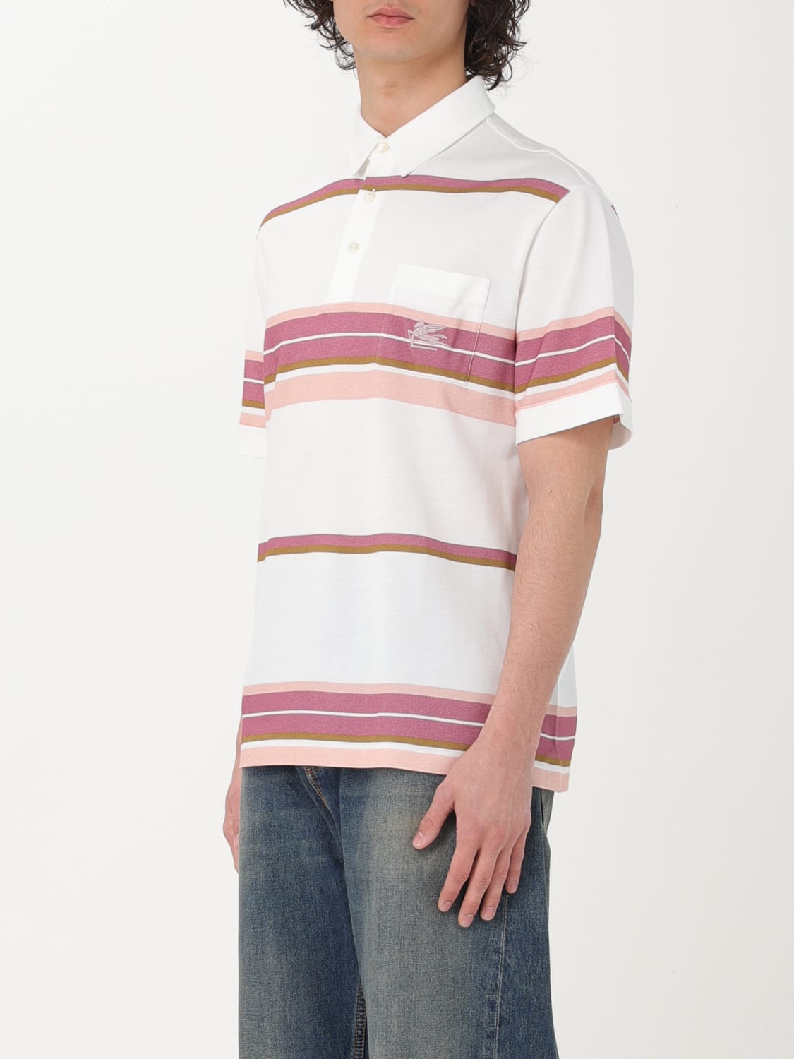 ETRO POLO SHIRT: Polo shirt men Etro, White - Img 4