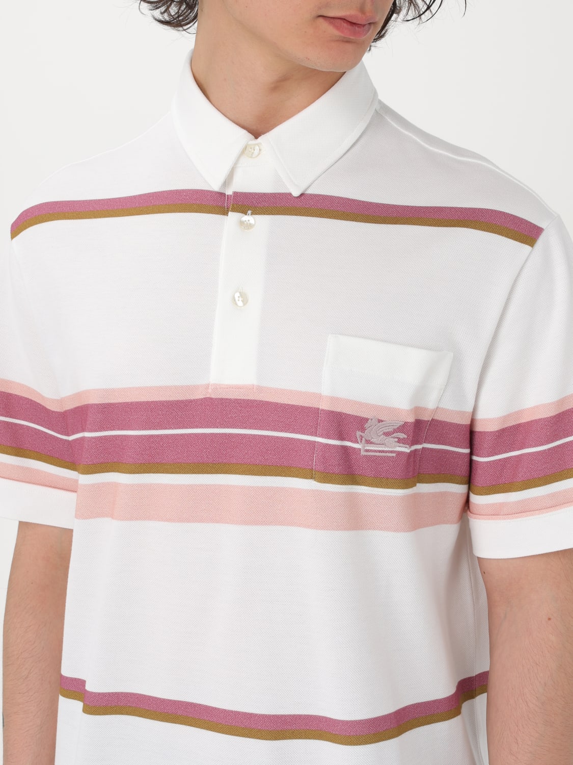 ETRO POLO SHIRT: Polo shirt men Etro, White - Img 5