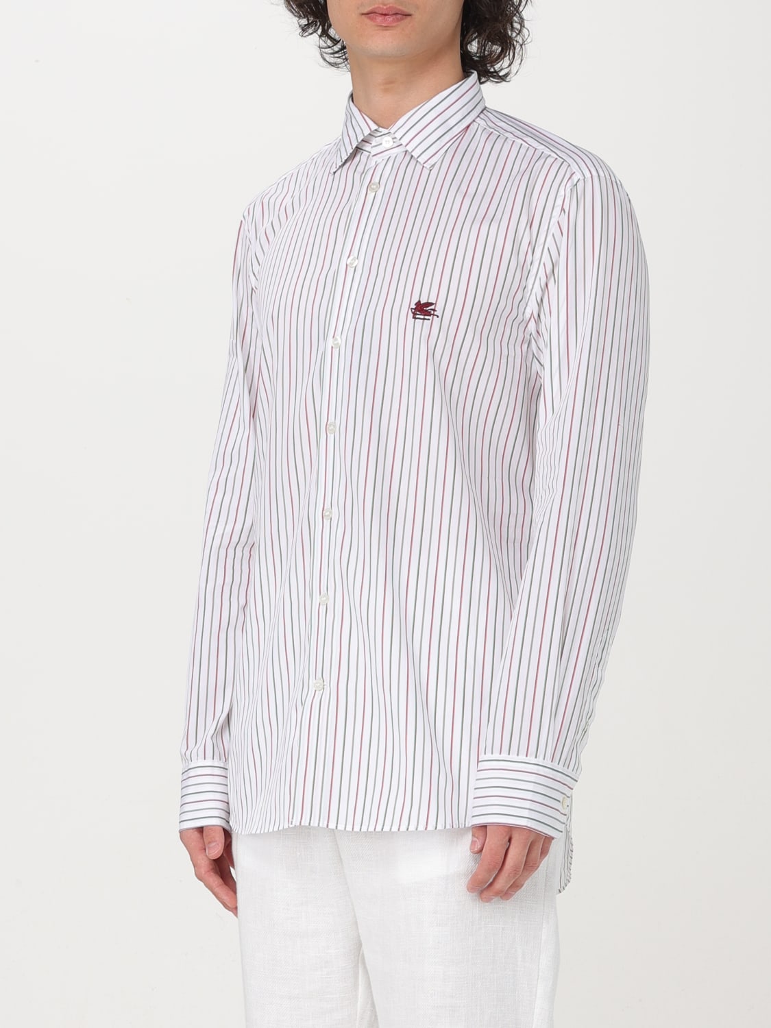 ETRO CAMICIA: Camicia Etro in popeline di cotone a righe , Bianco - Img 4