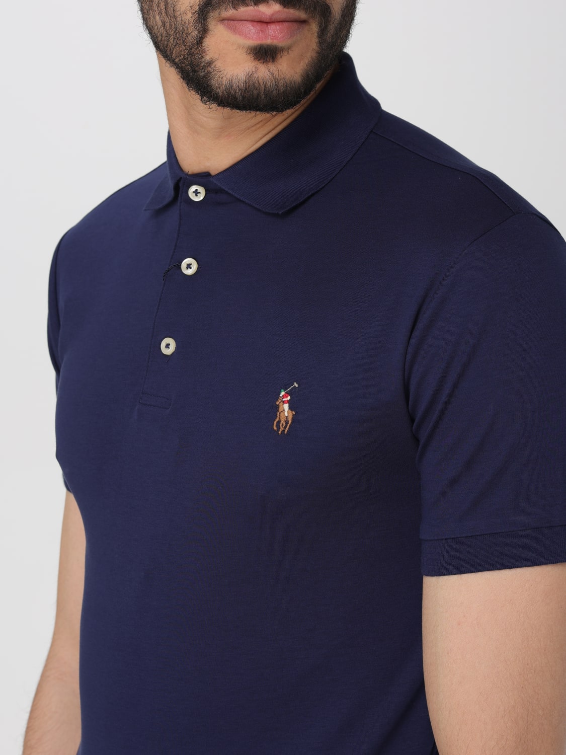 POLO RALPH LAUREN POLO SHIRT: Polo shirt men Polo Ralph Lauren, Blue - Img 3