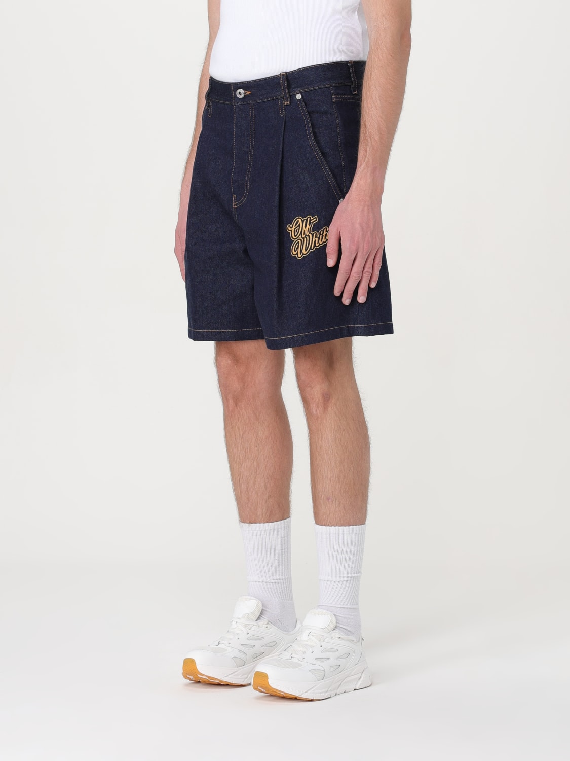 OFF-WHITE SHORT: Short homme Off-white, Bleu - Img 4