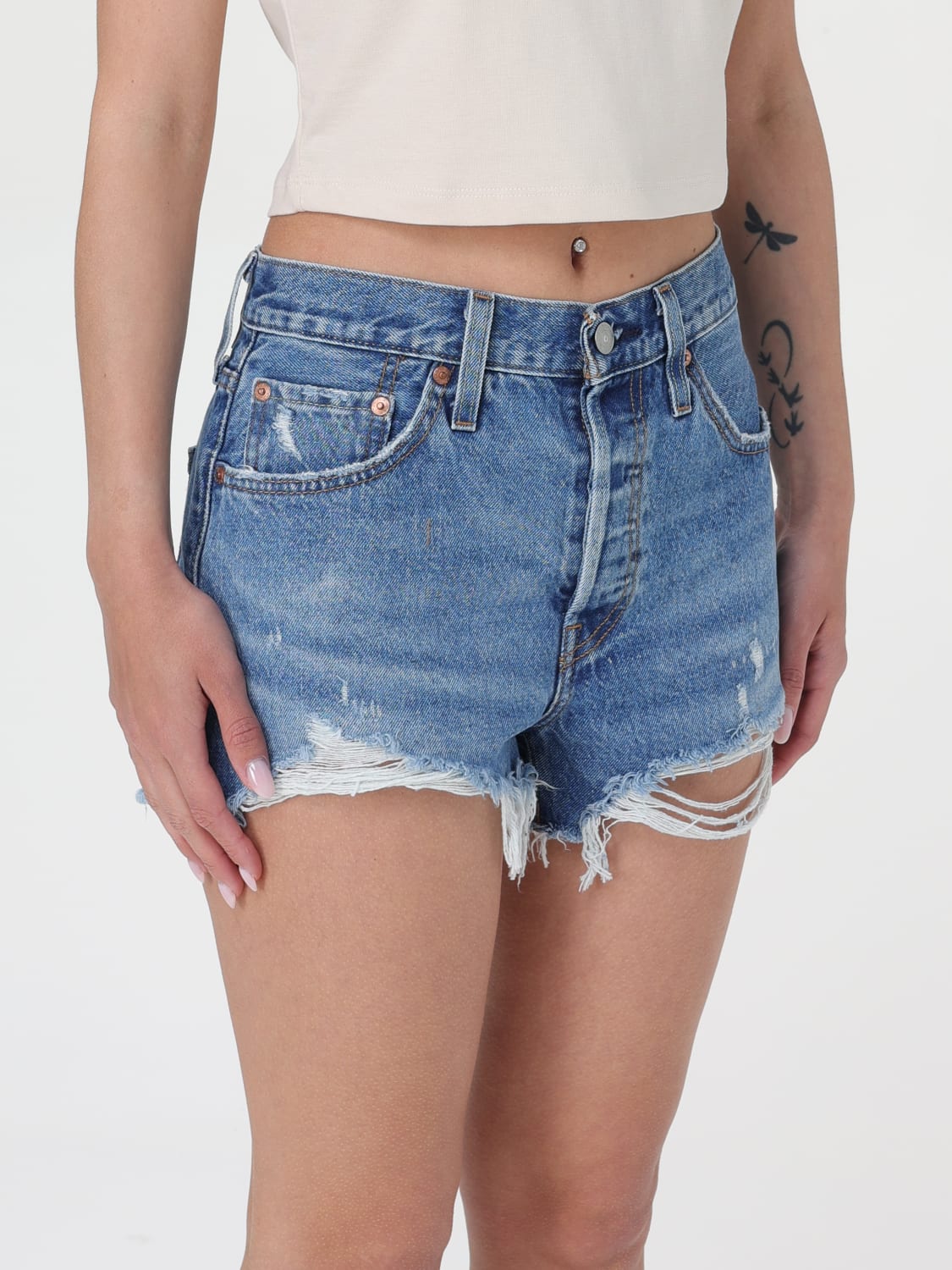ショートパンツ LEVI'S Woman Short Blue 1 56327 0081 LEVI'S：ショートパンツ レディース - ブルー | GIGLIO.COM