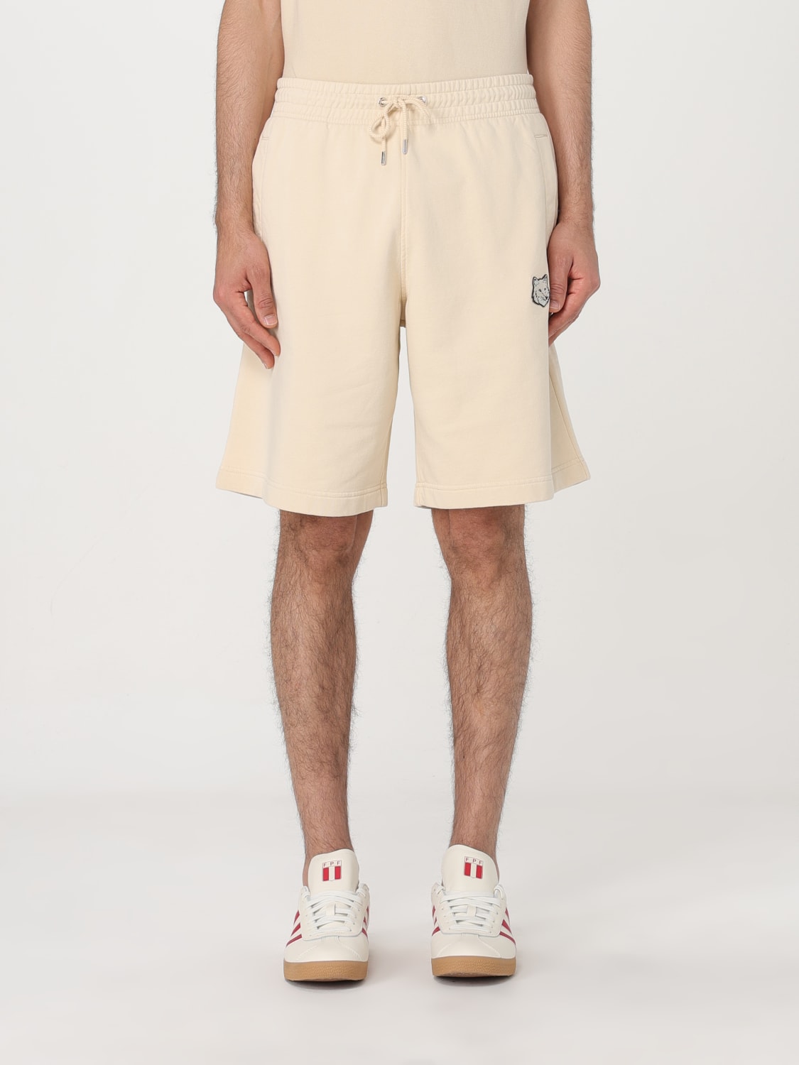 MAISON KITSUNÉ SHORTS: Shorts herren Maison KitsunÉ, Cream - Img 1