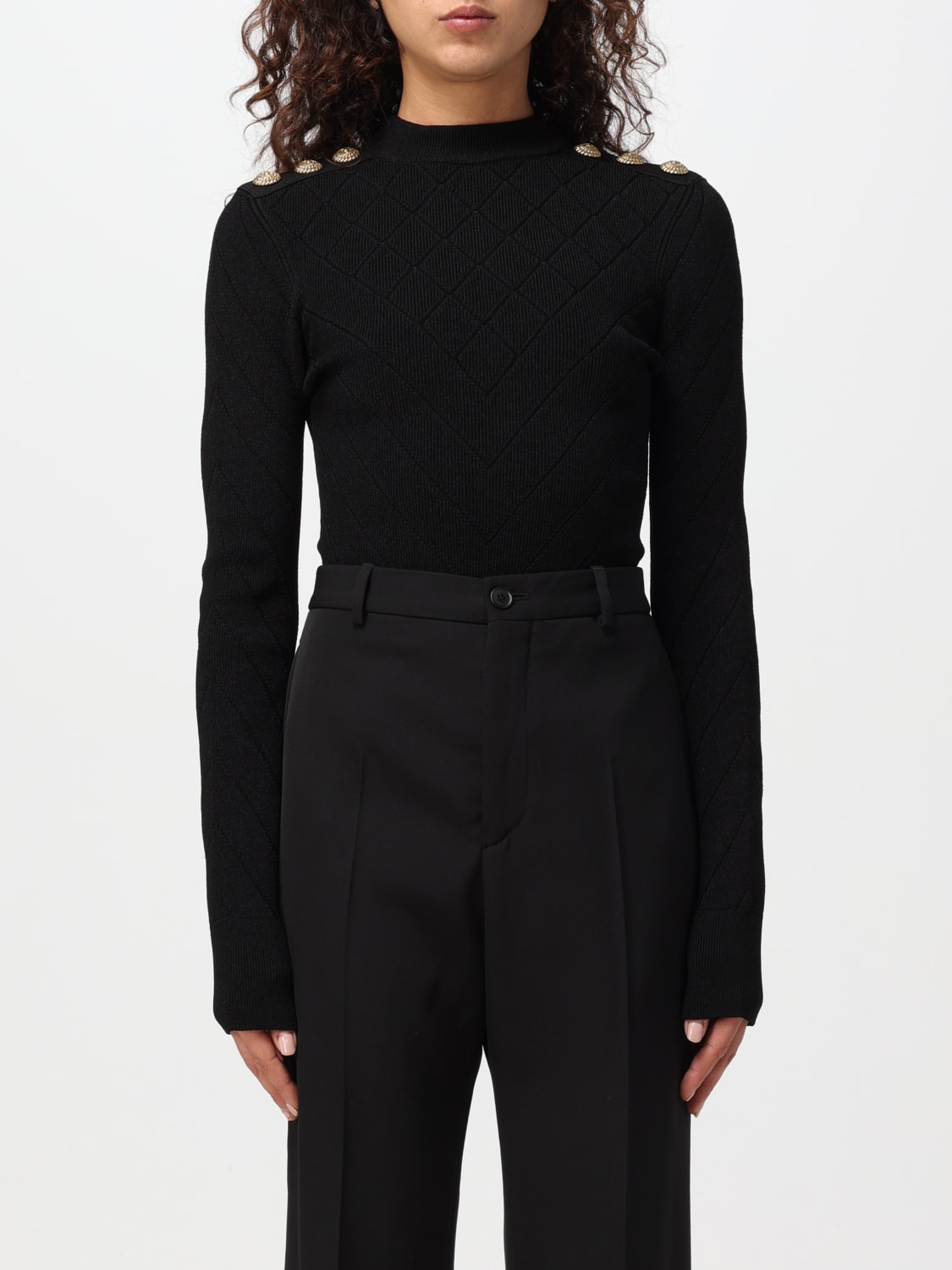 BALMAIN BODY: Balmain women's bodysuit, Black - Img 1