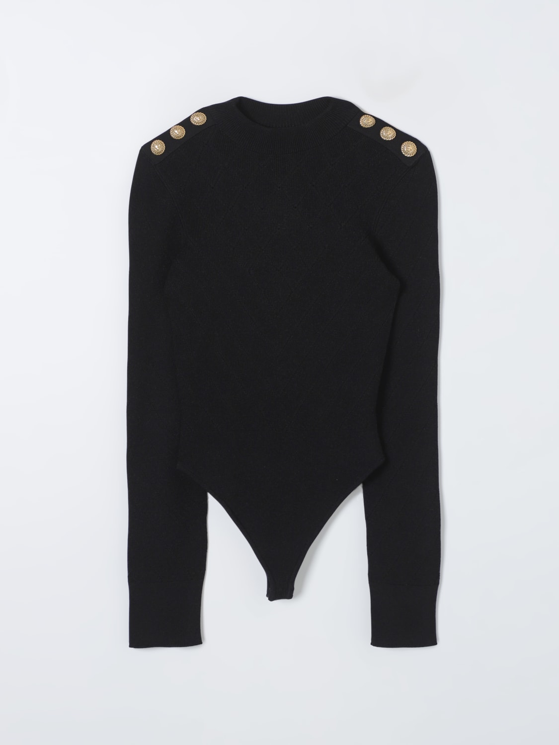 BALMAIN BODY: Balmain women's bodysuit, Black - Img 2