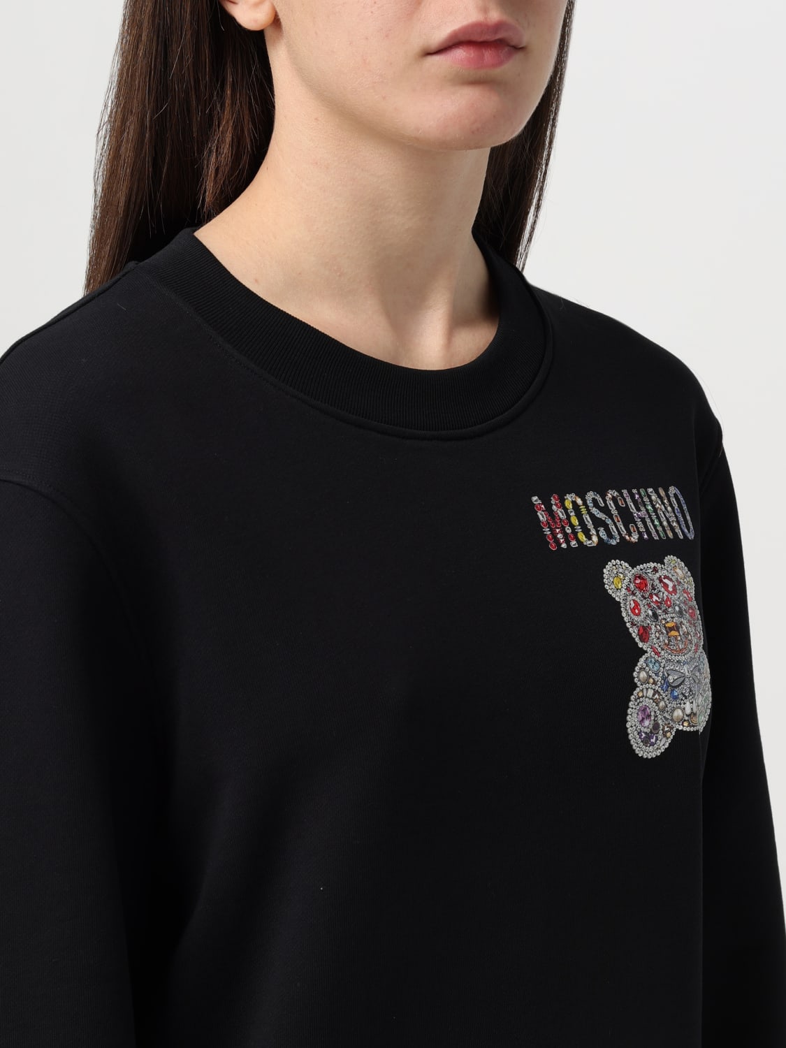 MOSCHINO COUTURE SWEAT-SHIRT: T-shirt femme Moschino Couture, Noir - Img 4