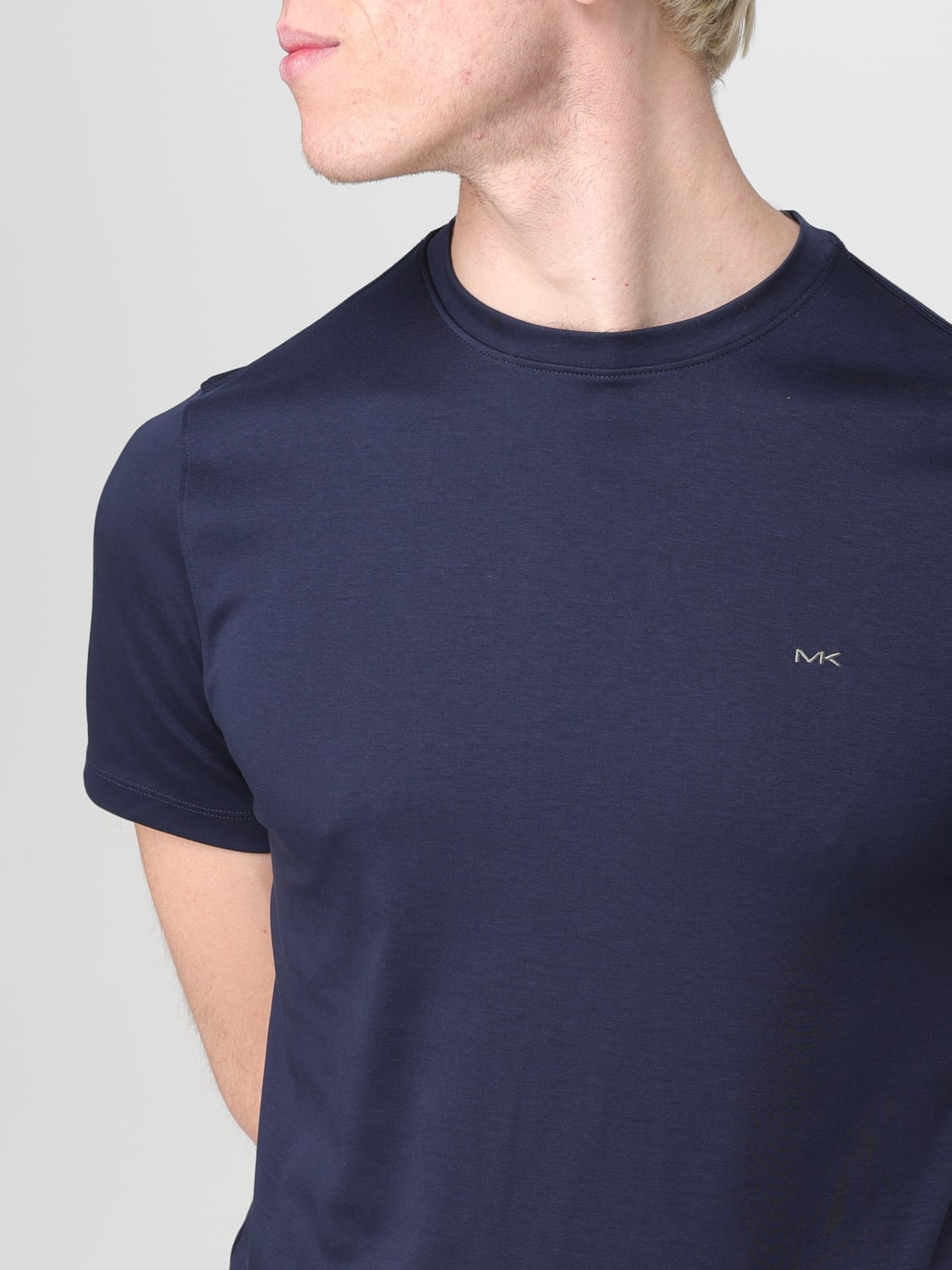 MICHAEL KORS T-SHIRT: T-shirt Michael Kors in jersey di cotone , Blue - Img 3