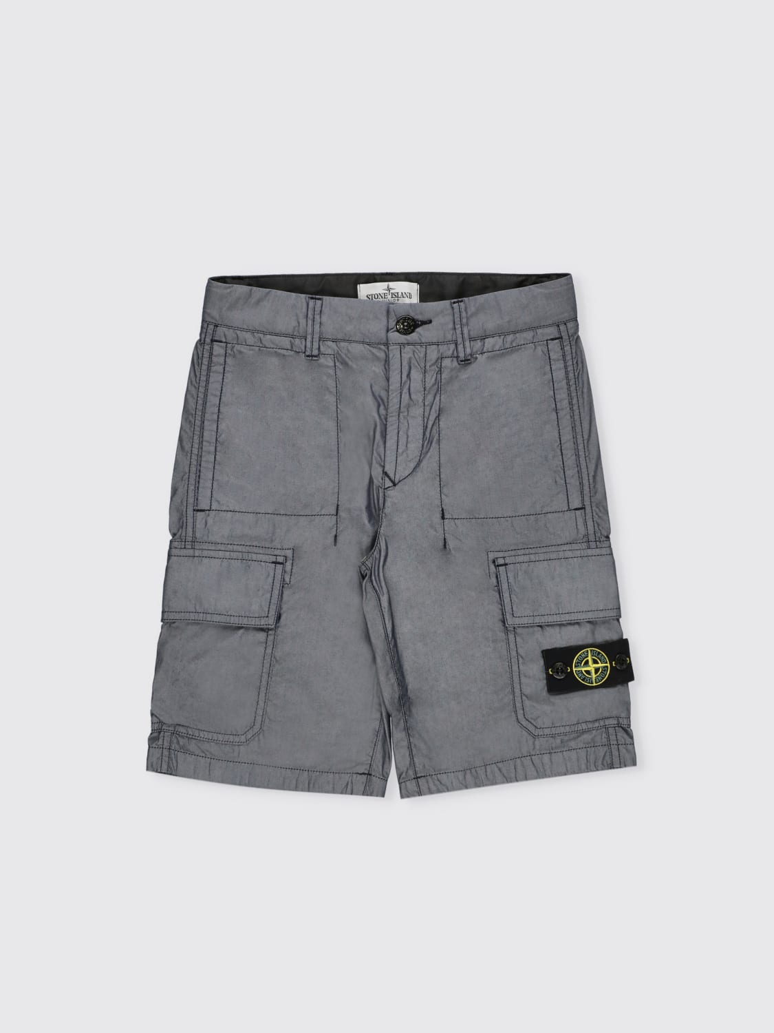 STONE ISLAND JUNIOR Shorts kids Grey Stone Island Junior shorts L0401 online at GIGLIO.COM