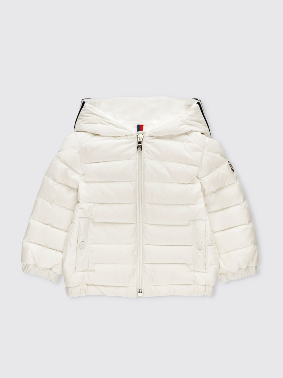 MONCLER GIACCA: Piumino imbottito Moncler, Bianco - Img 1