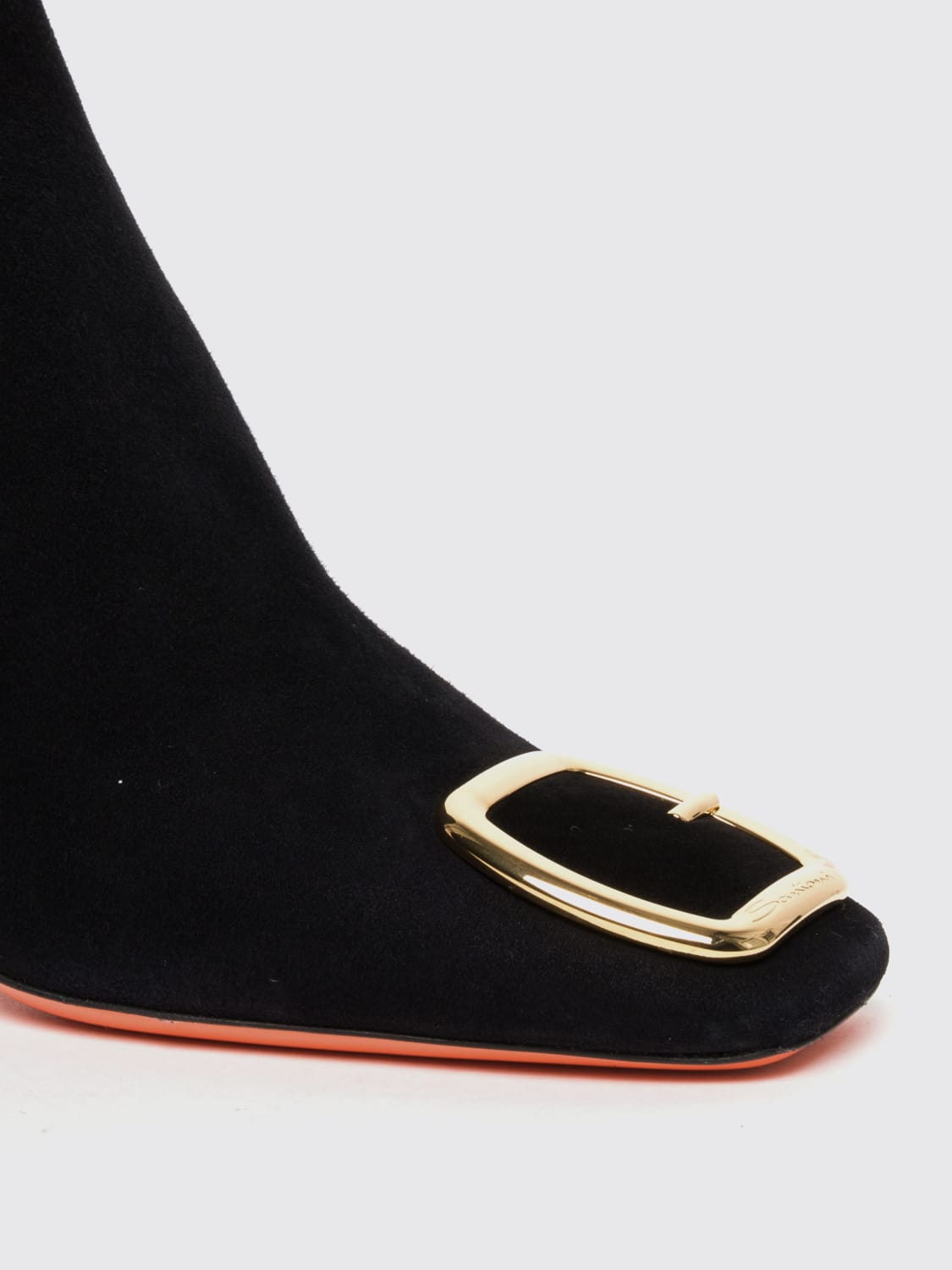 Santoni Outlet: Flat ankle boots woman - Black | Santoni flat ankle ...